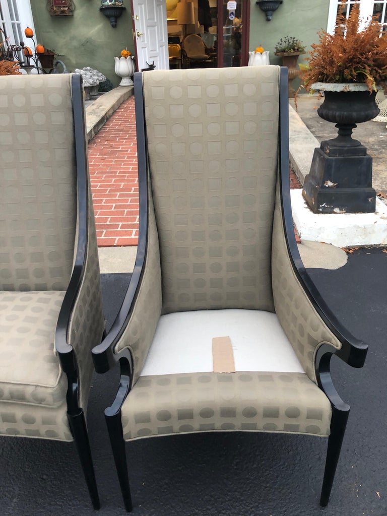 Pair of Italian Wing Back Chairs For Sale 10