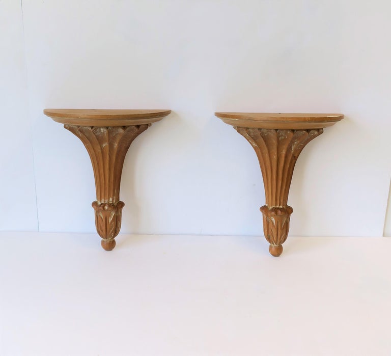 Carved Wood Wall Shelf Bracket Wall Design Ideas