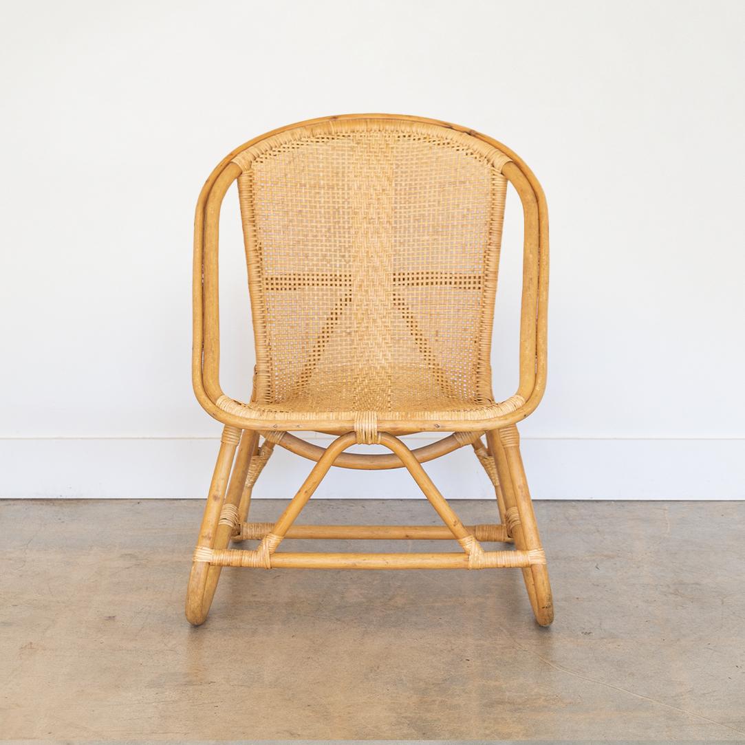 20th Century Pair of Italian Woven Chairs For Sale