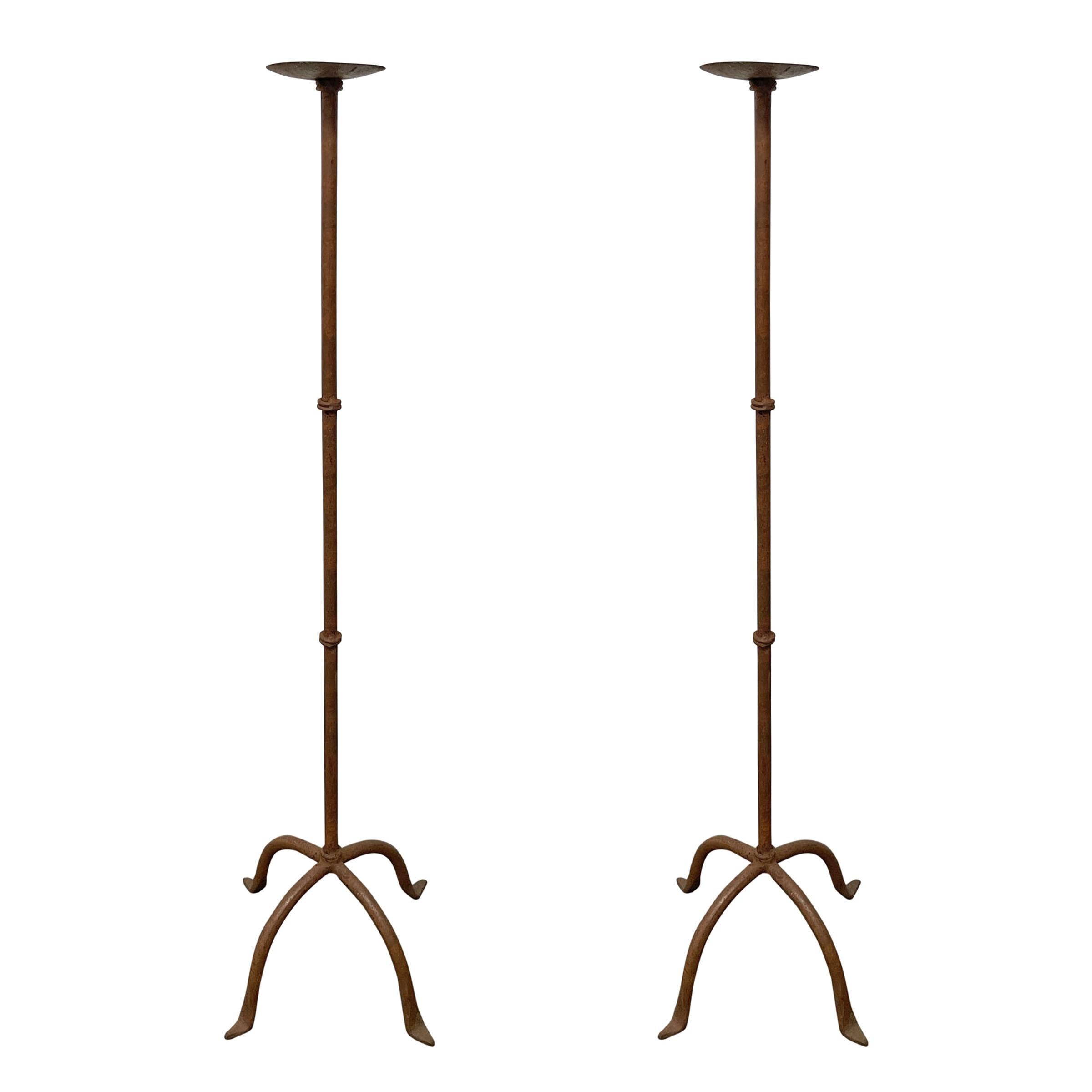 tall wrought iron candle holders