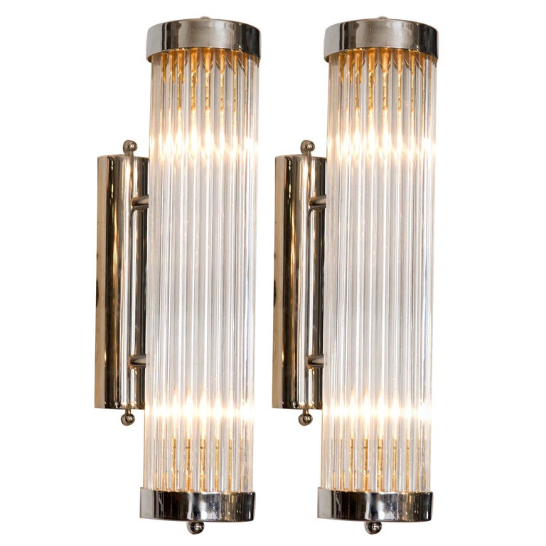 Pair of Italian Chrome Arm Wall Lights For Sale at 1stDibs chrome
