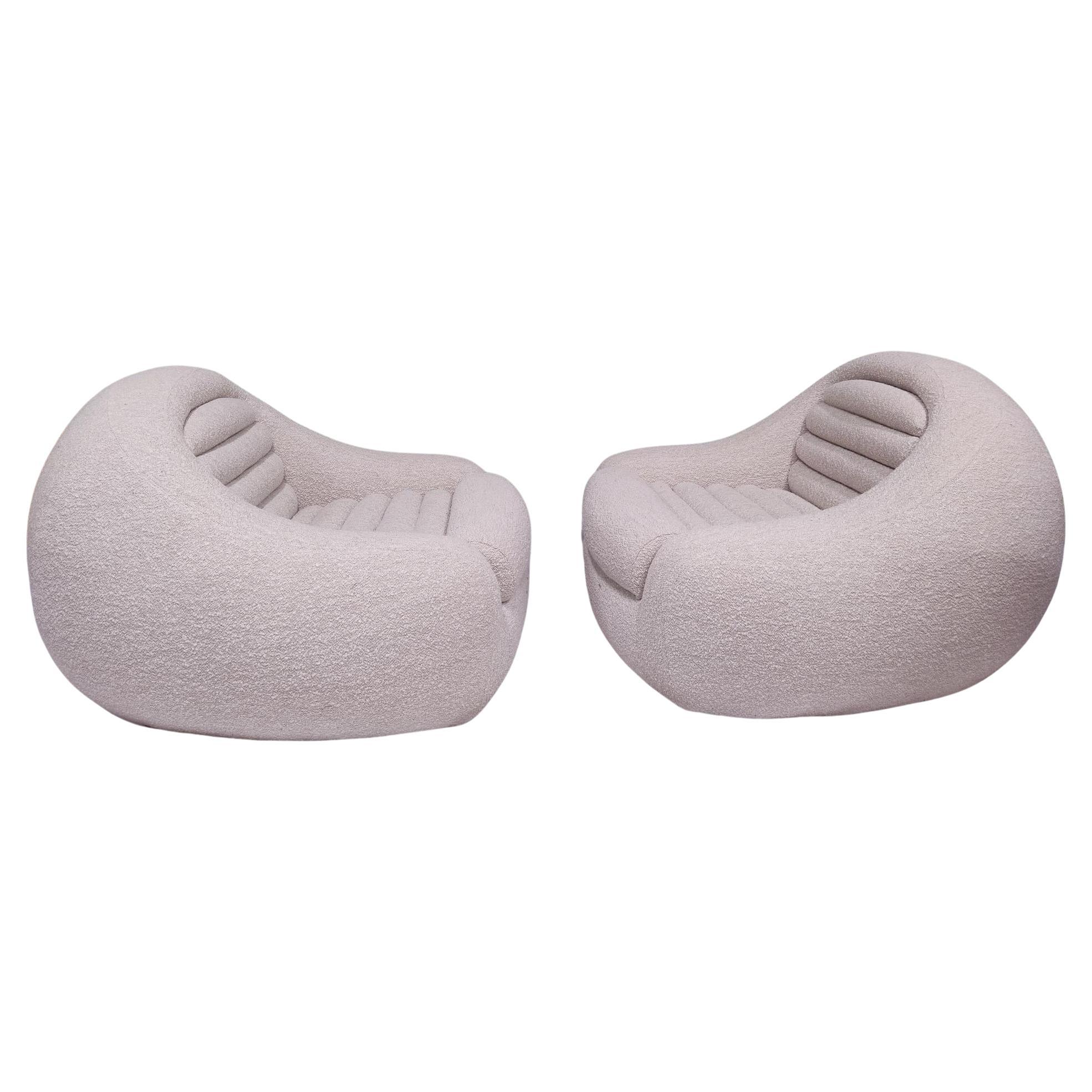 Pareja de sillones italianos de los años 70 en venta