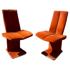 pair of itlalian chairs 1970's