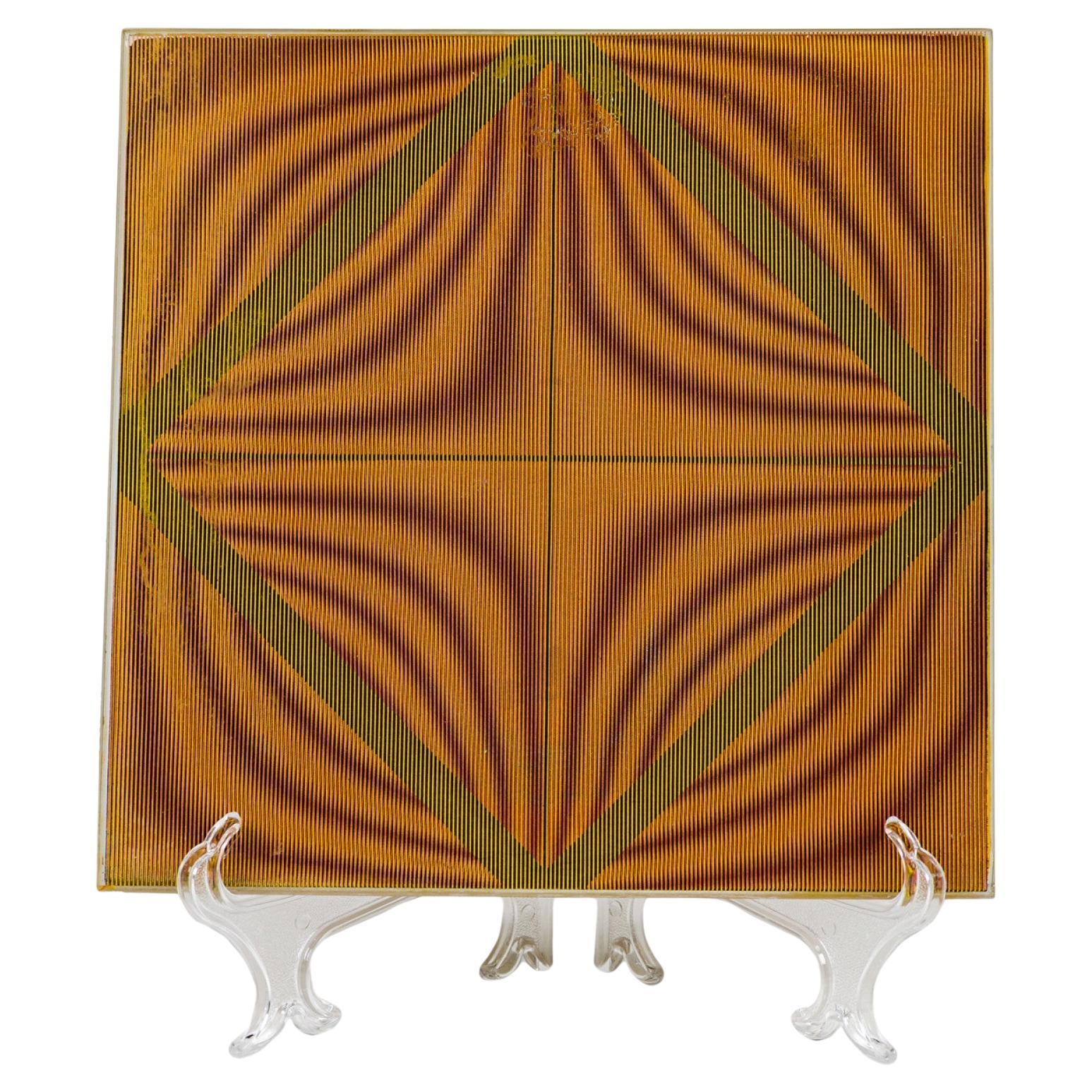 Pair of Ivan Kristufek Czechoslovakian Mid-Century Art Star Pattern Glass Tiles