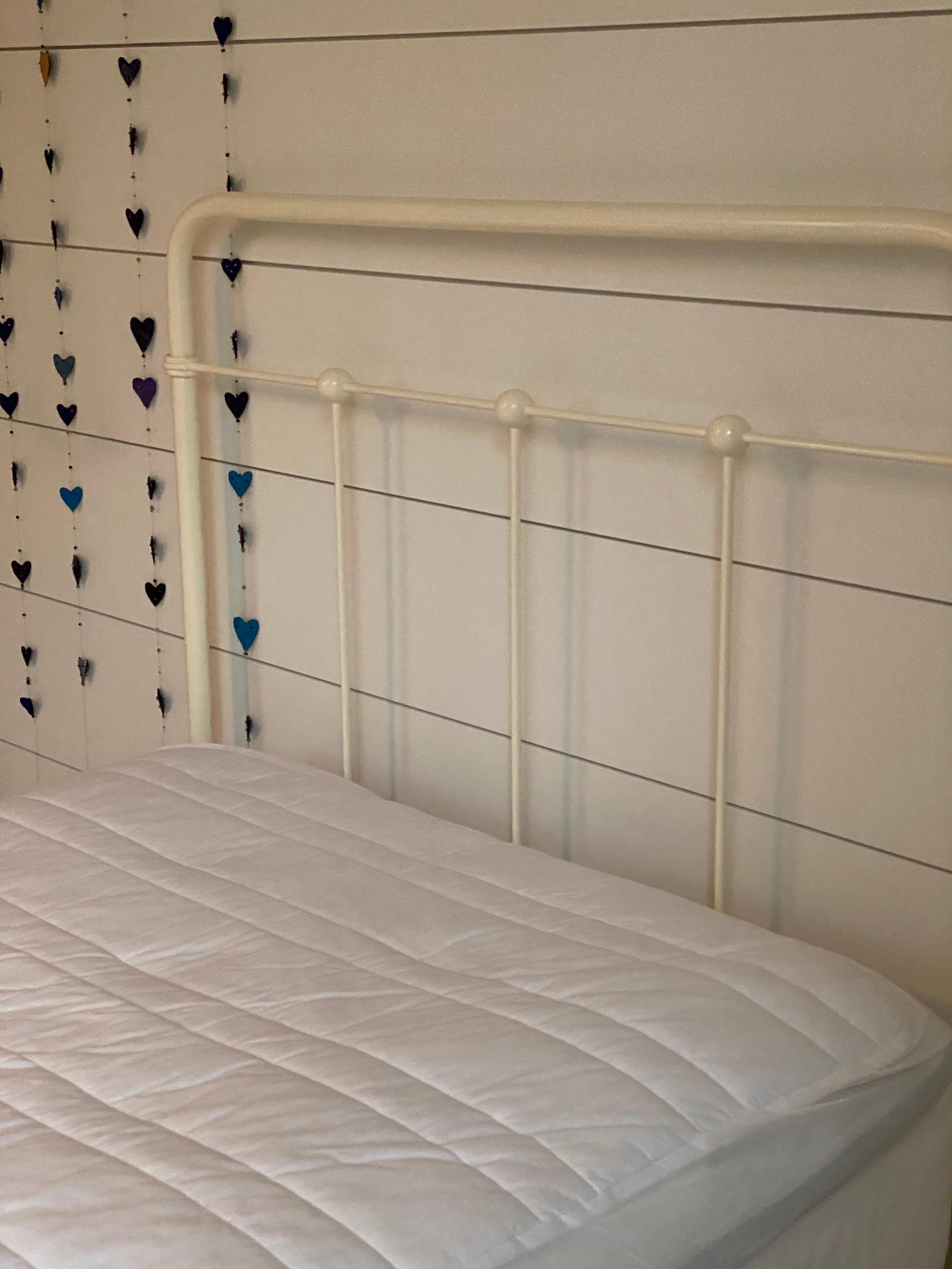 Pair of Ivory Iron Bed Frames by Charles P. Rogers & Co. 2