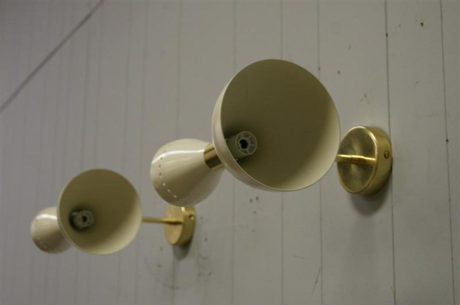 Coppia di lampade italiane in avorio in vendita 3