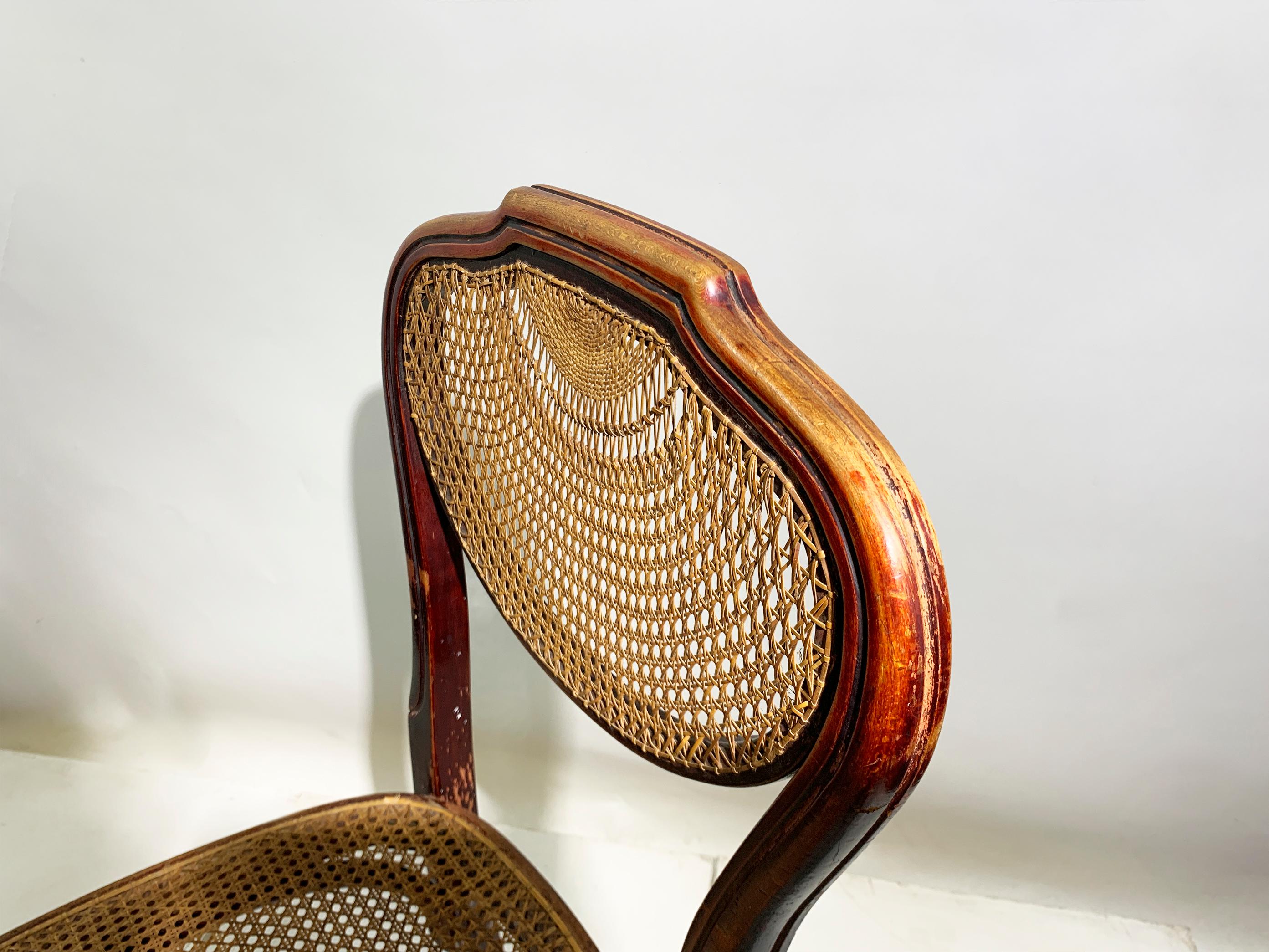 Paire de chaises J. & J. Kohn en bois courbé et en canne, Teschen, Autriche, vers 1900 en vente 4