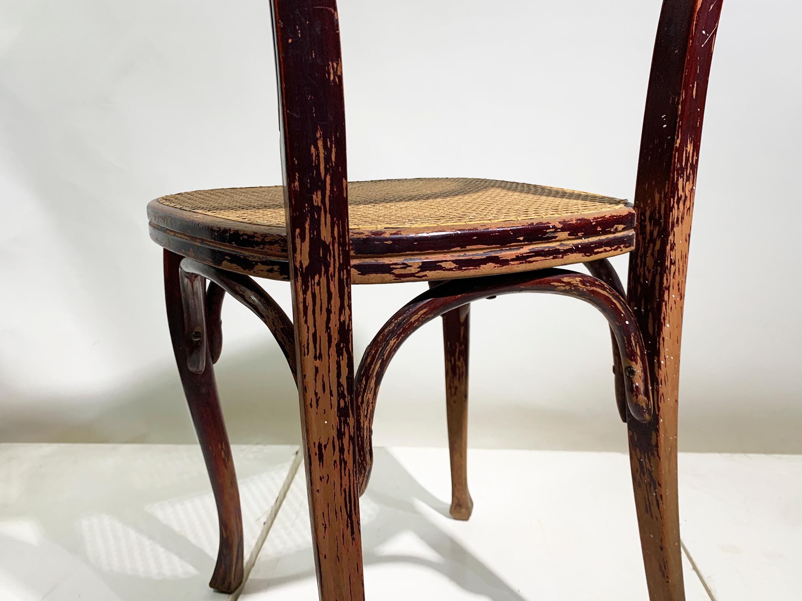 Paire de chaises J. & J. Kohn en bois courbé et en canne, Teschen, Autriche, vers 1900 en vente 2