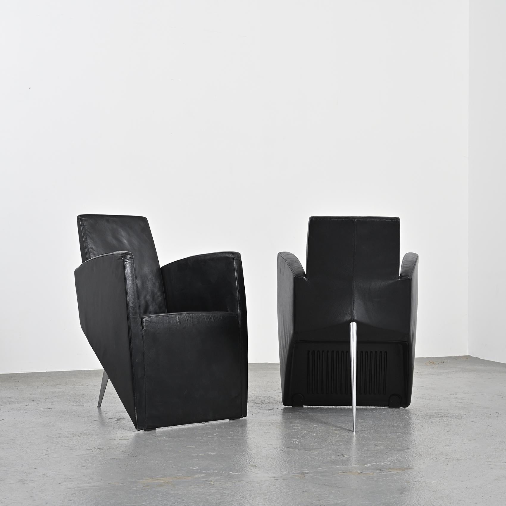 Post-Modern  Pair of J. Lang Armchairs, Philippe Starck, Driade 1987  For Sale