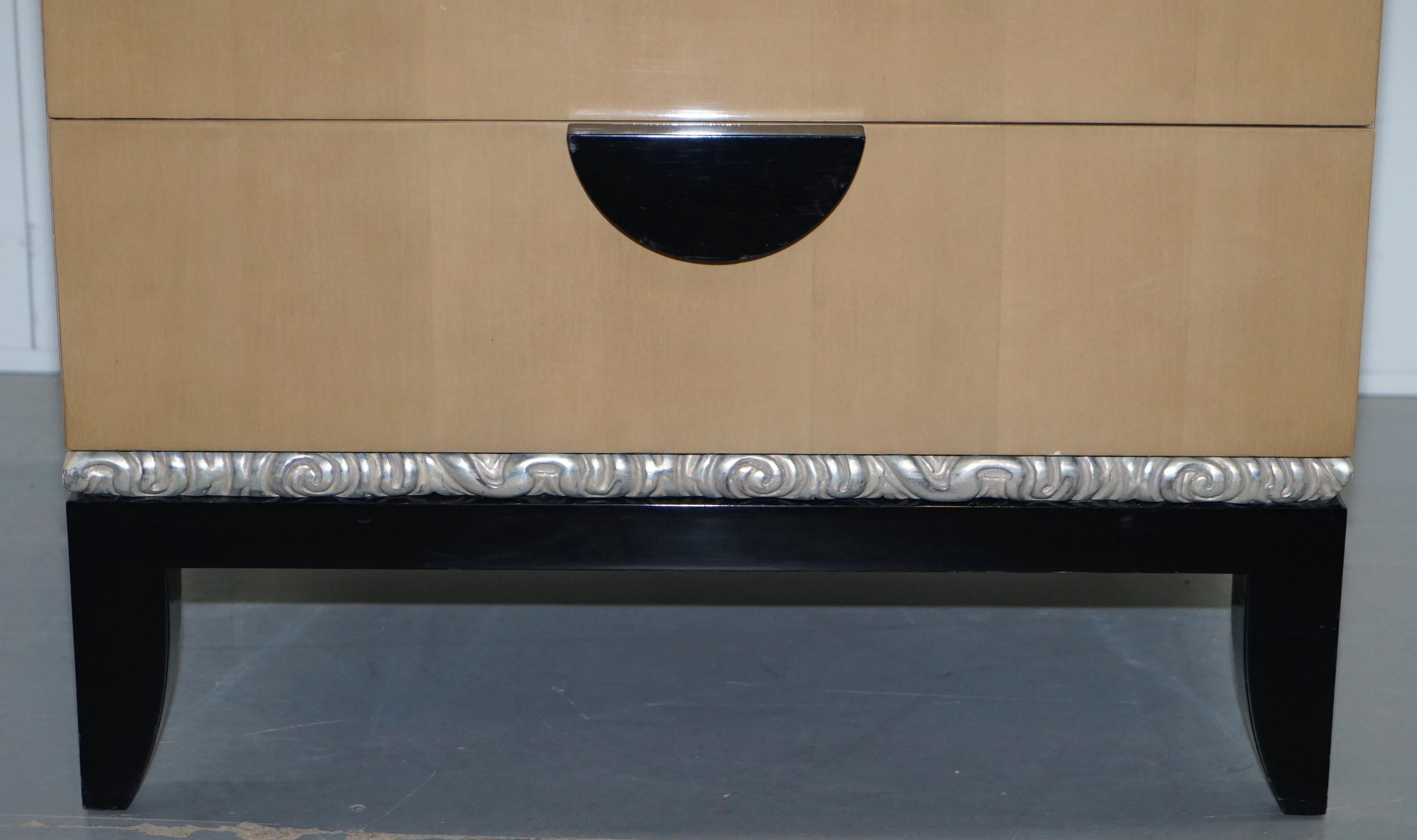 Pair of J Robert Scott Cloud Chests of Drawers 14-Carat Gold Leaf Glaze For Sale 10
