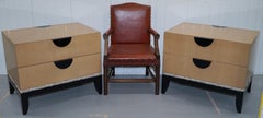 Pair of J Robert Scott Cloud Chests of Drawers 14-Carat Gold Leaf Glaze