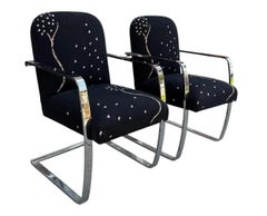 Pair of J Robert Scott Modern Designer Arm Chairs