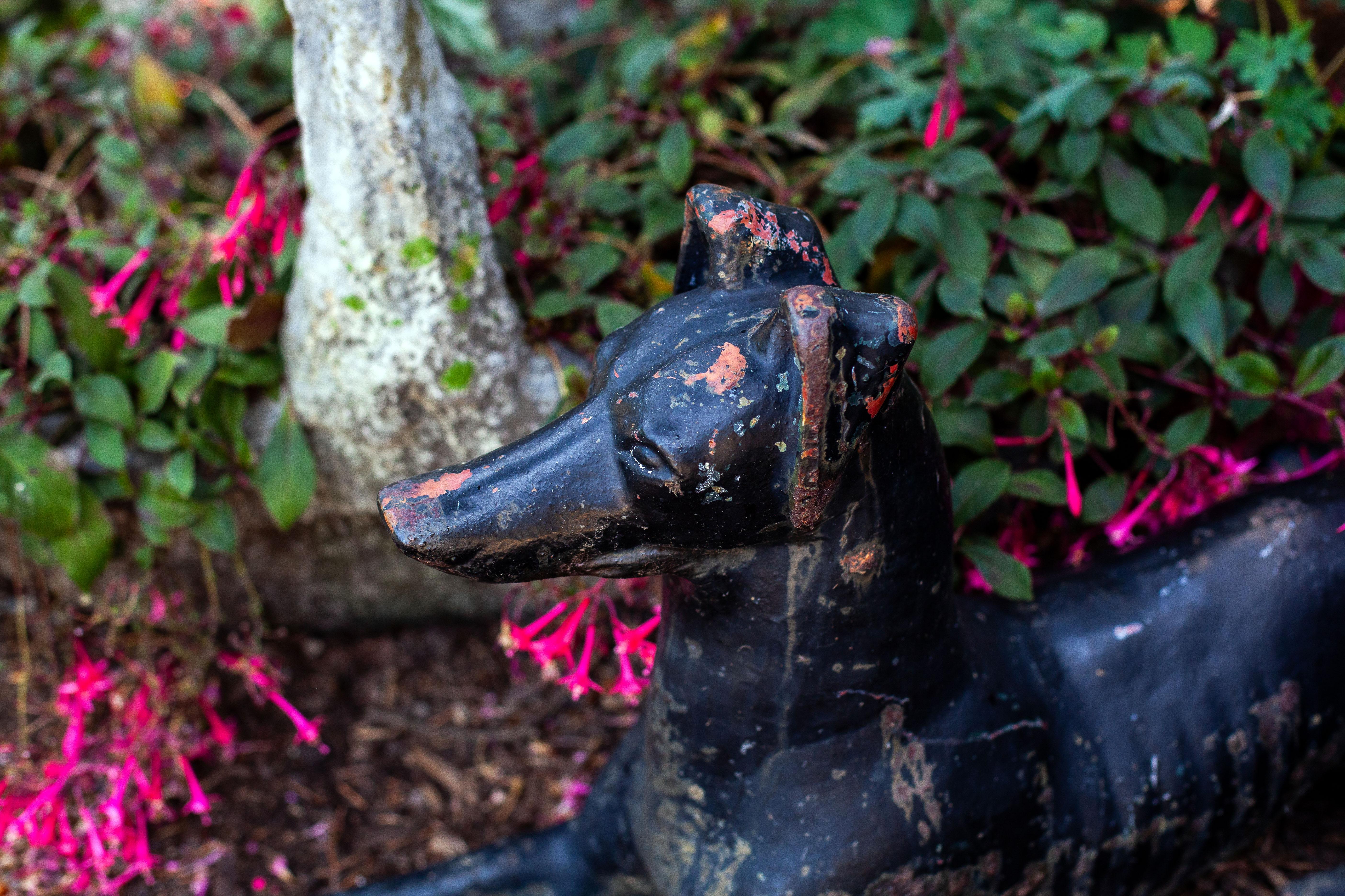 American Pair of J. W. Fiske Greyhound Garden Statues For Sale