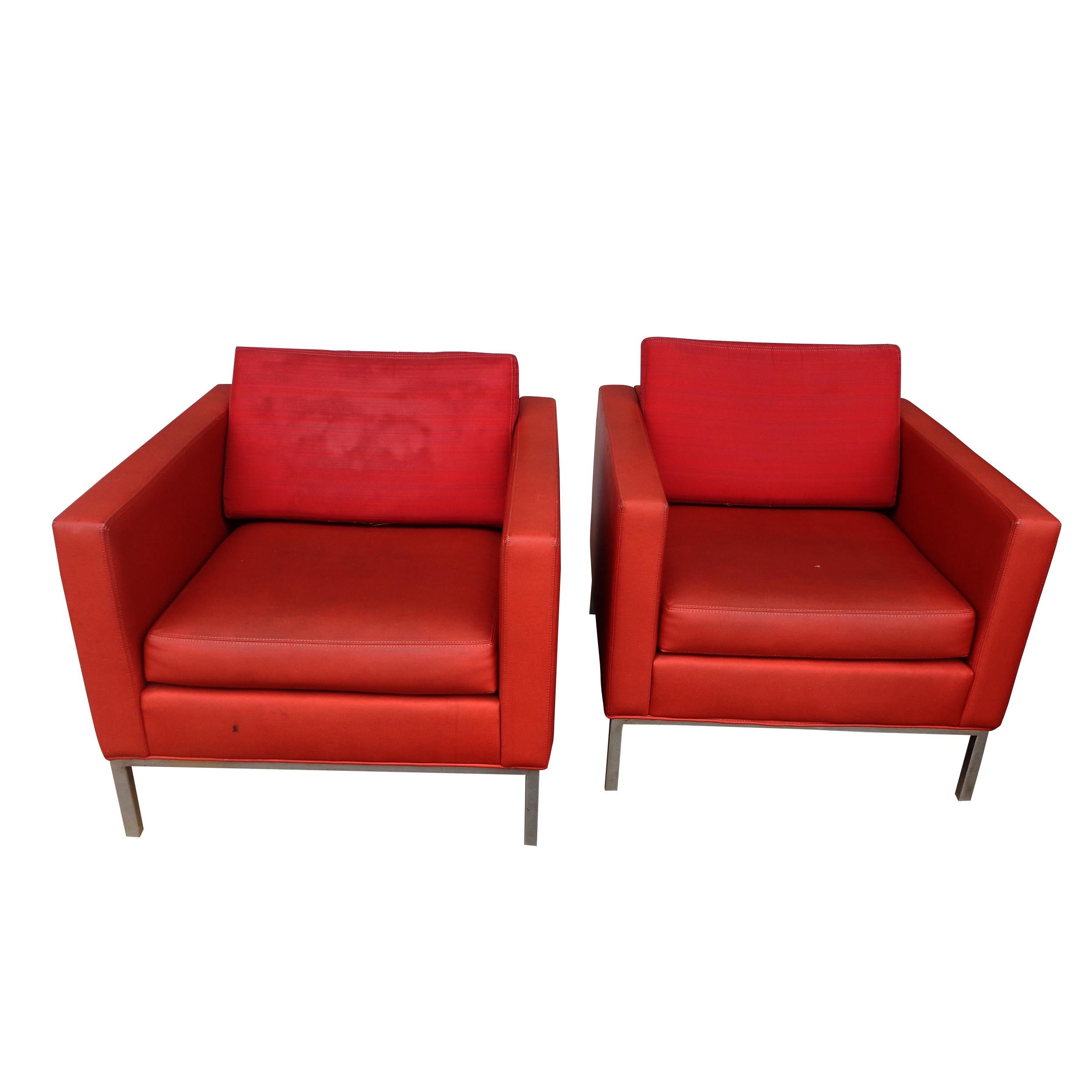 North American Pair of Jack Cartwright Logan Lounge Chairs For Sale