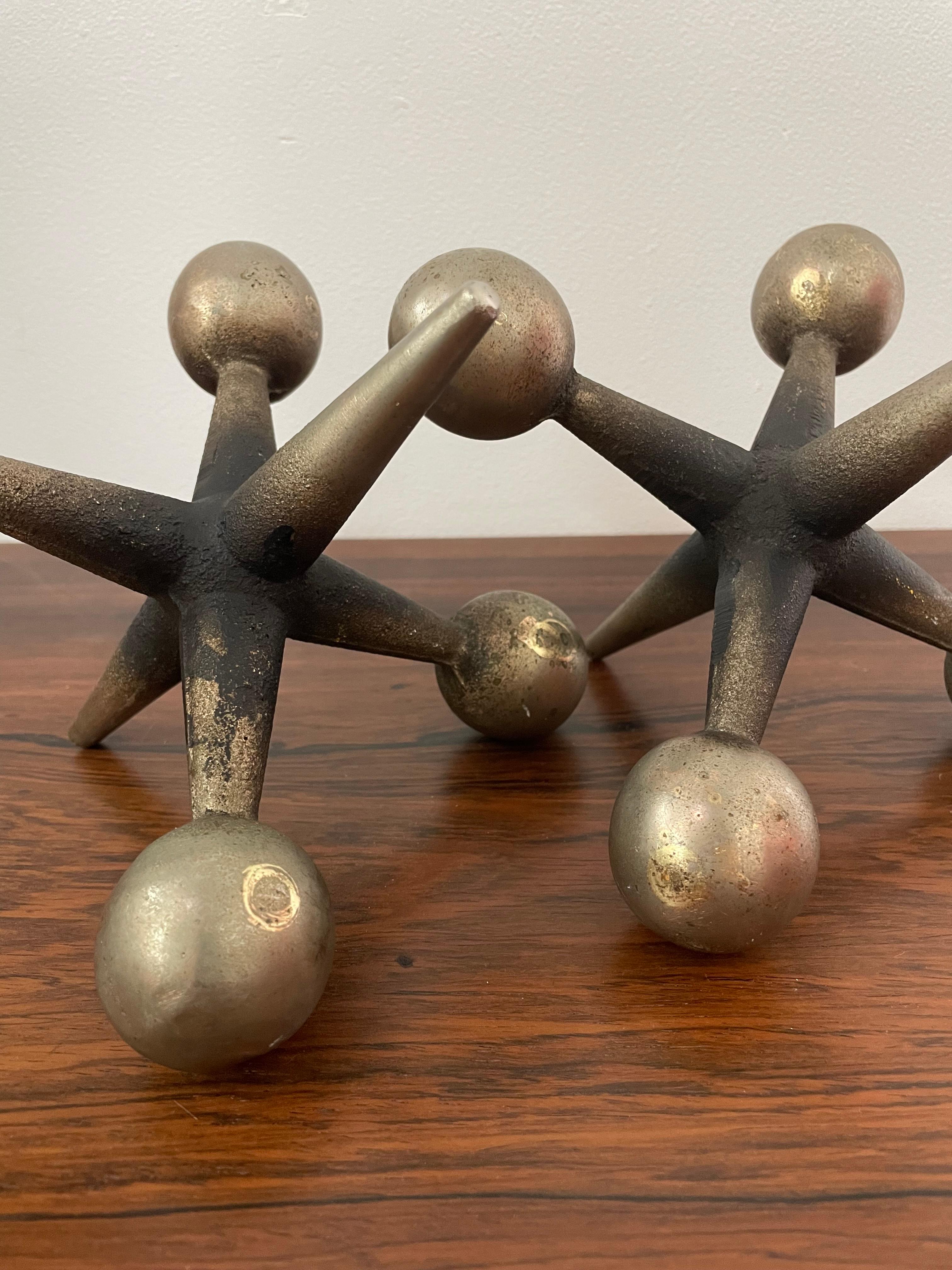 Mid-Century Modern Pair of Jack Jax Bookends by Bill Curry for Design Line