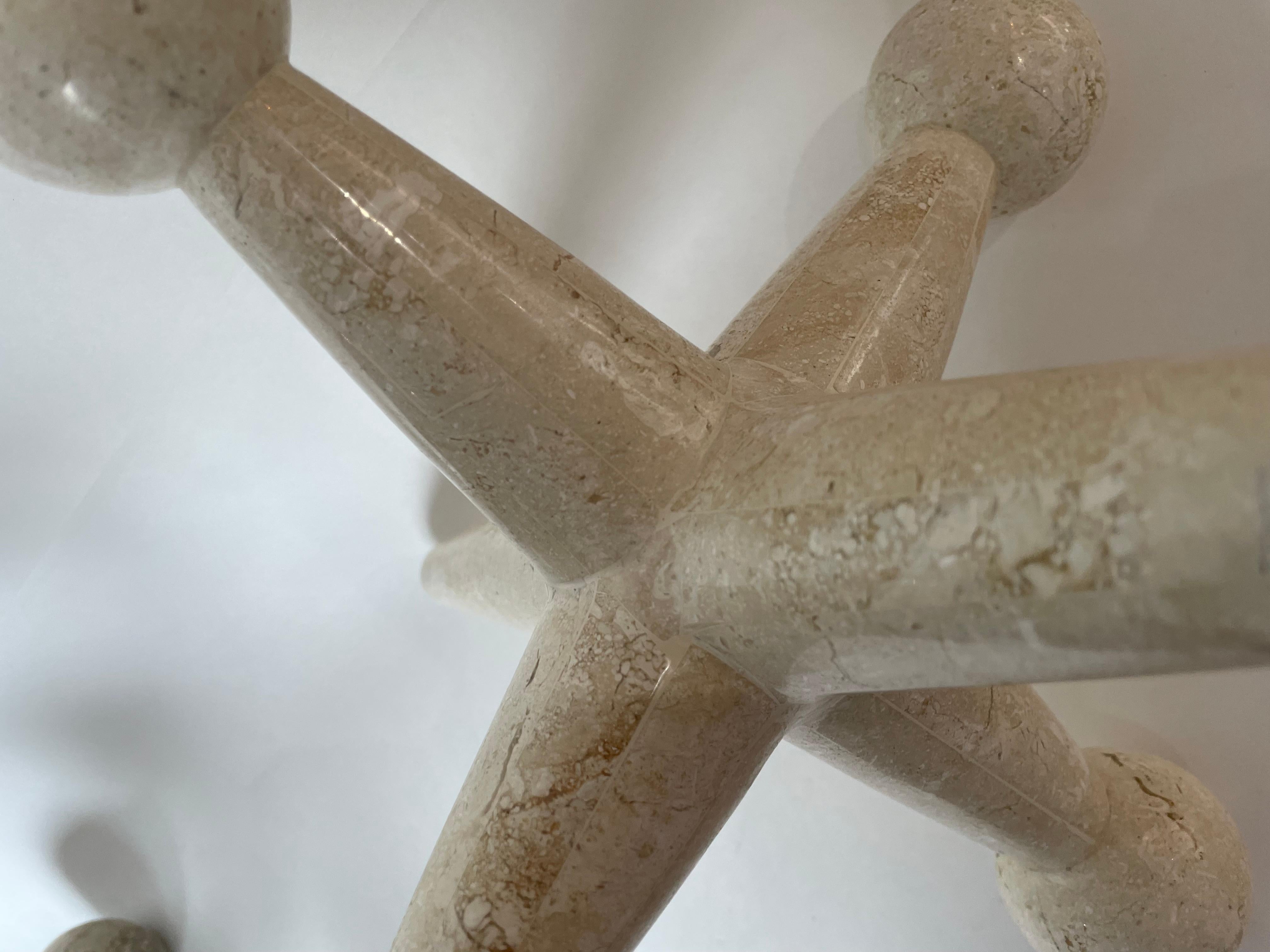 Pair of Jack Sculptures in Tessellated Marble For Sale 3