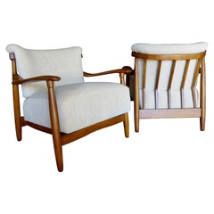 Pair of Jack Van der Molen Oak Club Chairs, circa 1950s