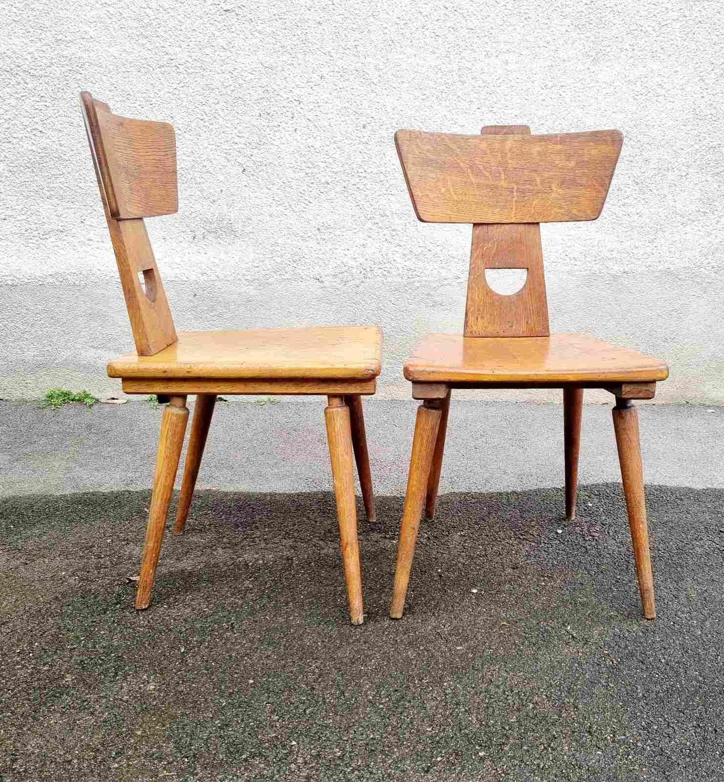 Wood Pair of Jacob Kielland Brandt Chairs for I.Christiansen, Denmark 60s For Sale