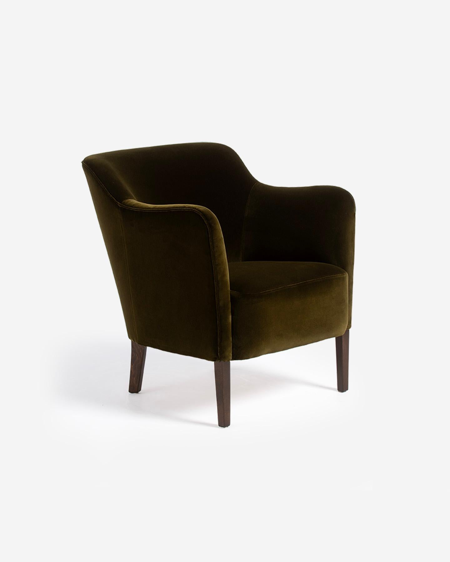 Paire de fauteuils Jacob Kjaer verts des années 1940 Excellent état - En vente à London, England