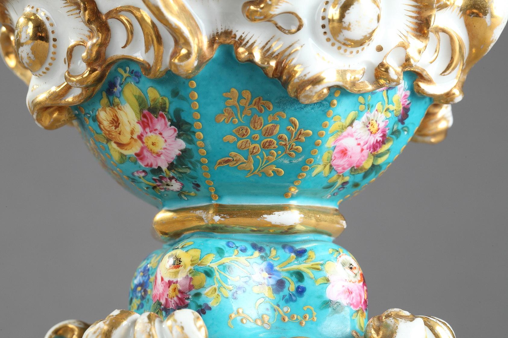 Pair of Jacob Petit Porcelain Flask, circa 1830-1840 For Sale 6