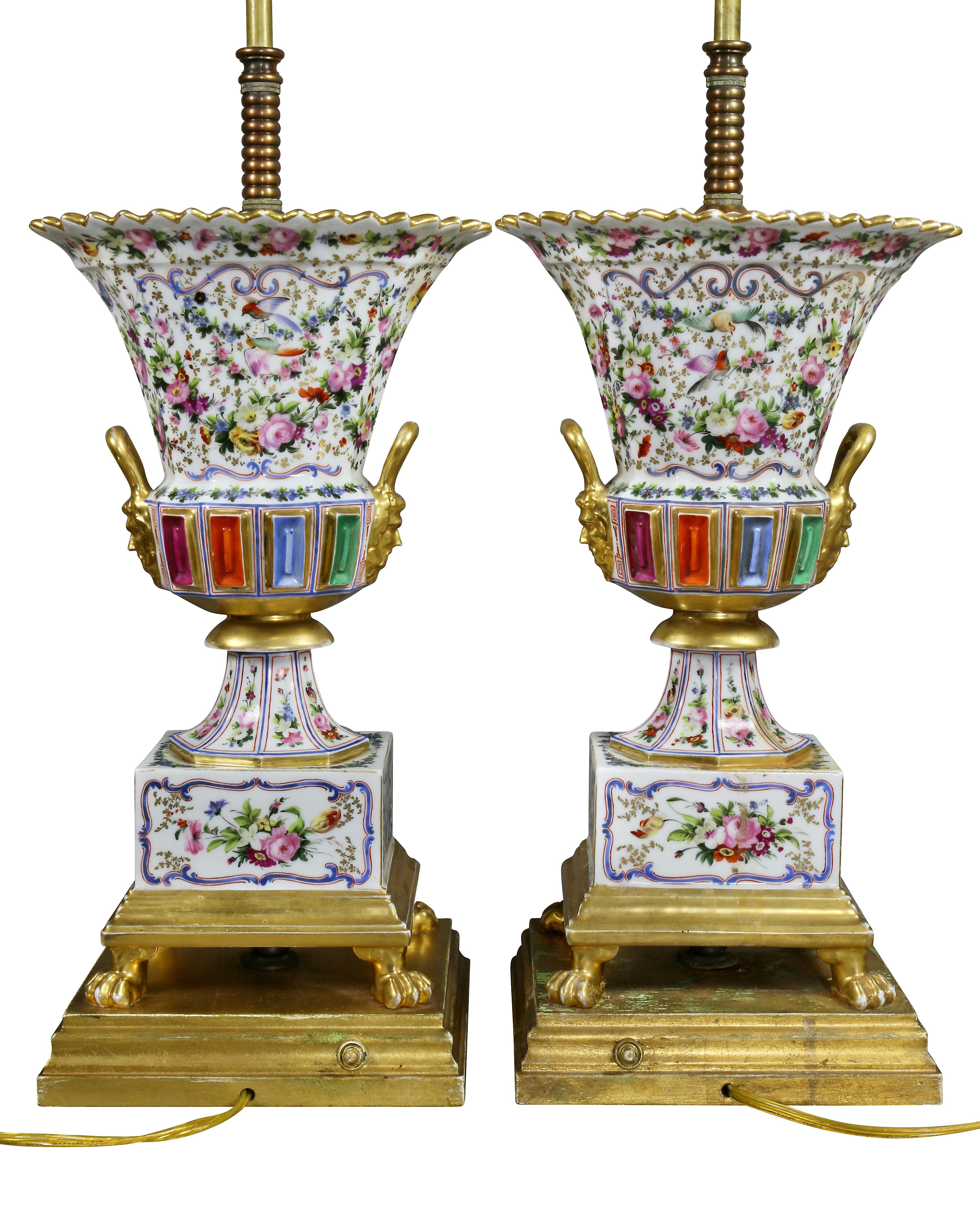 Pair of Jacob Petit Porcelain Vases Mounted as Lamps 4