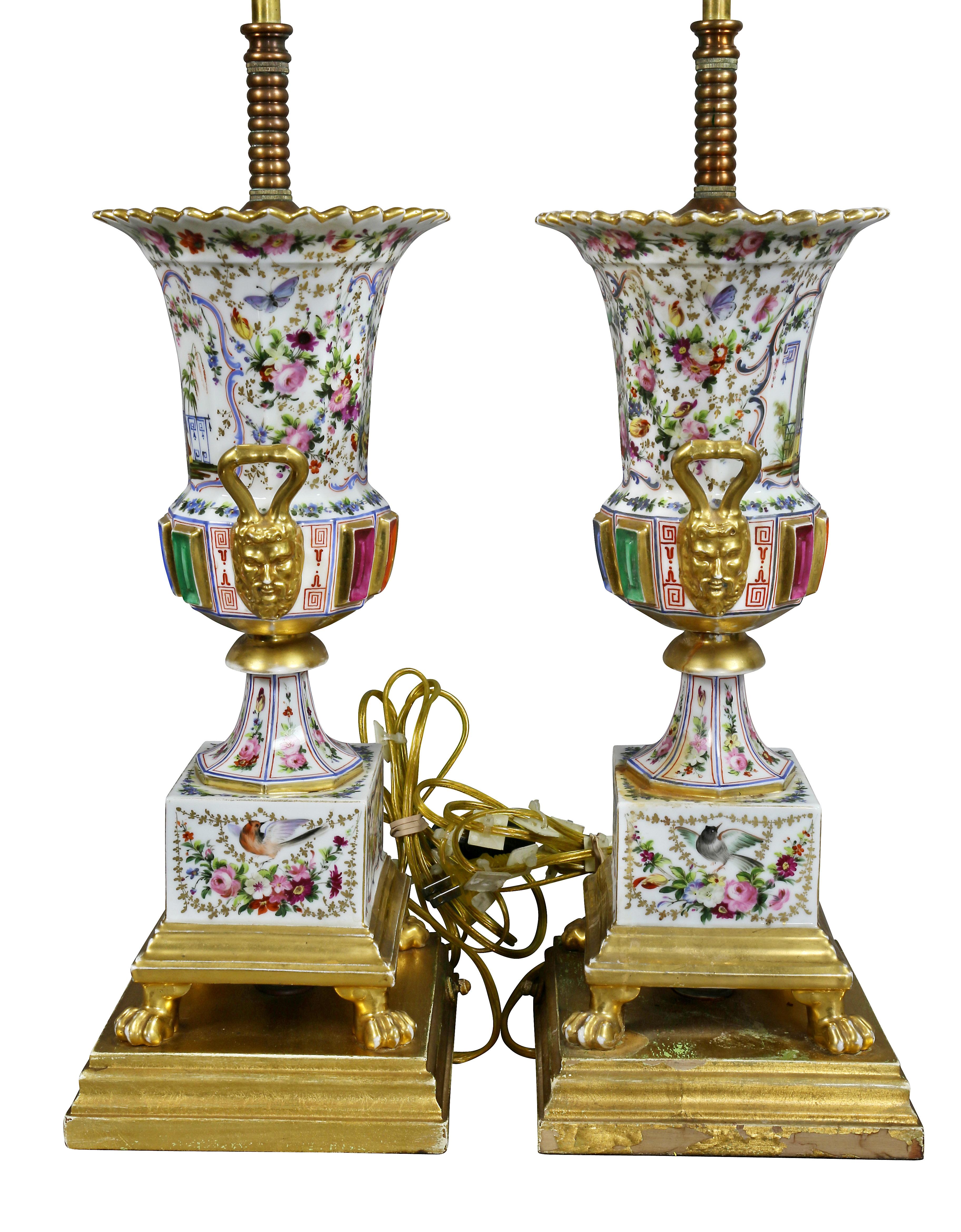 Pair of Jacob Petit Porcelain Vases Mounted as Lamps 3