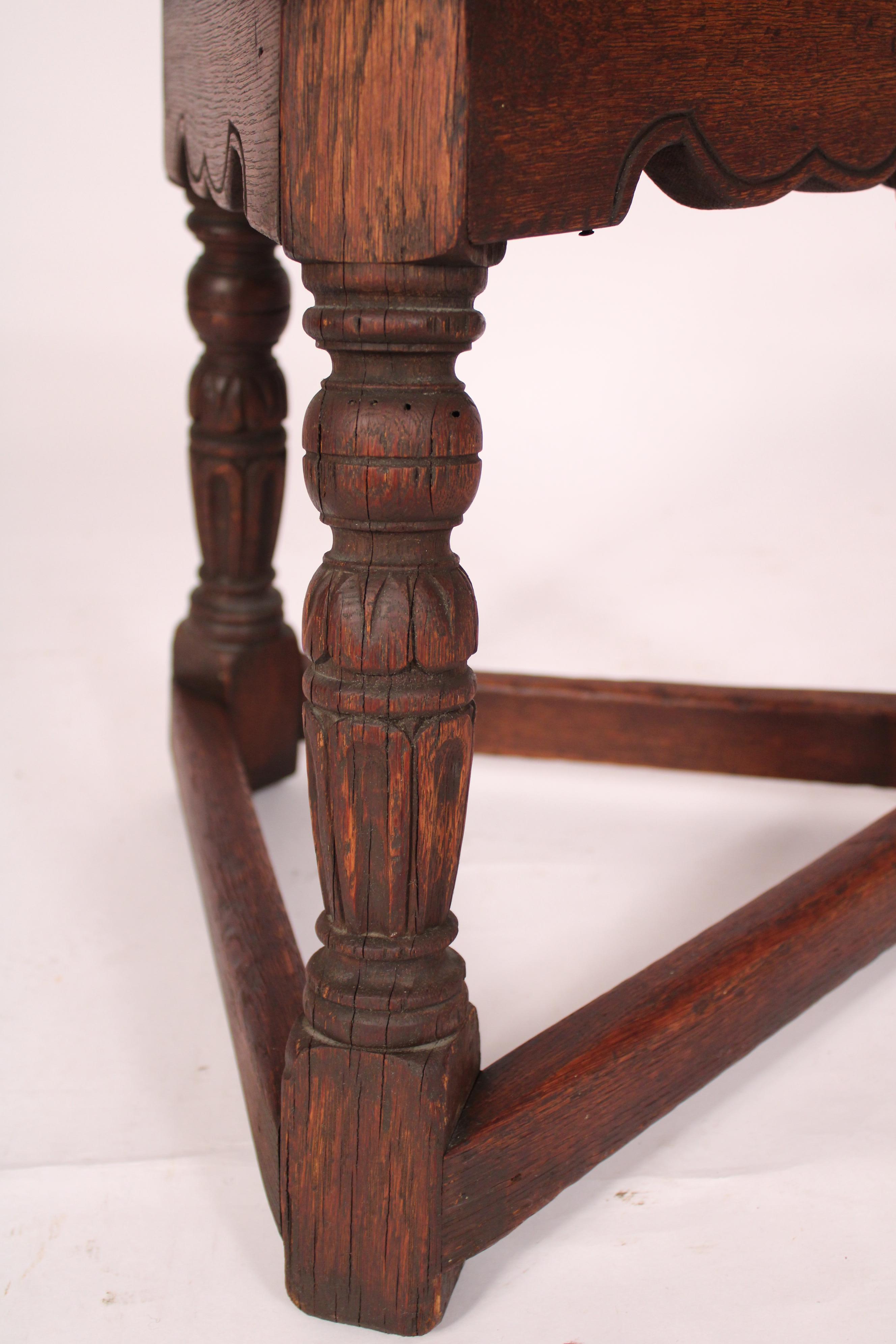 Pair of Jacobean Style Oak Joint Stools 5