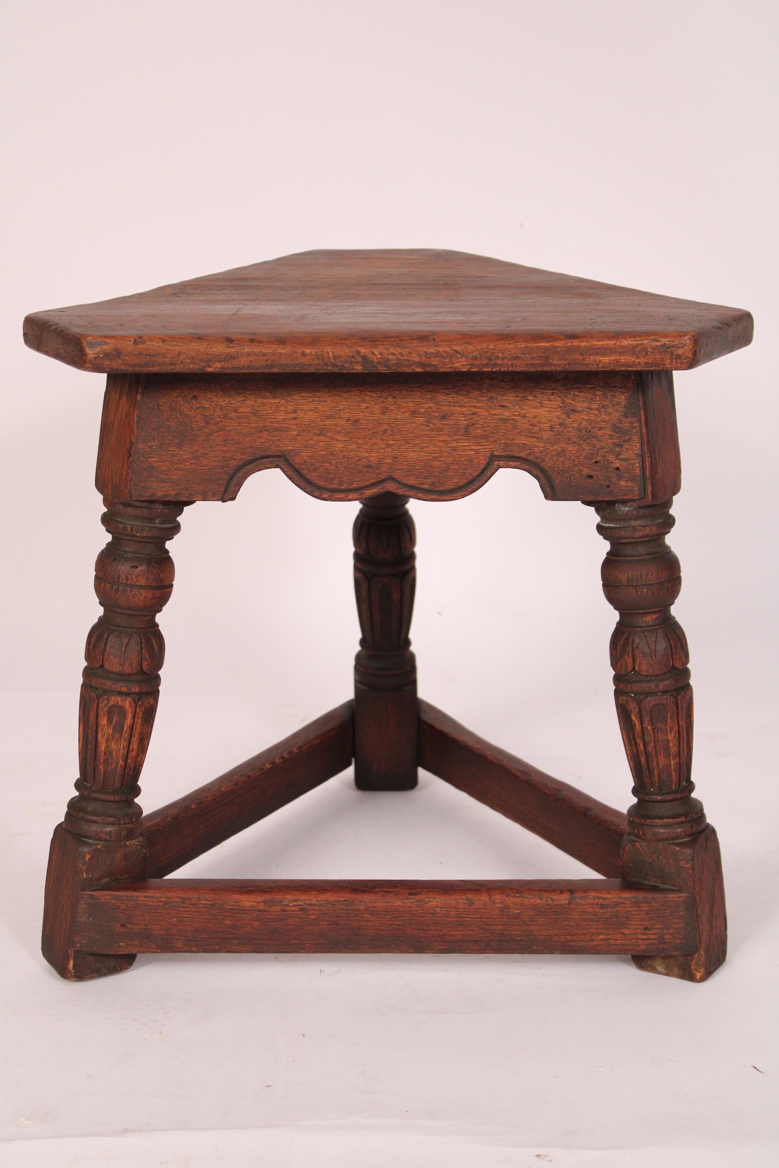 Pair of Jacobean Style Oak Joint Stools 2