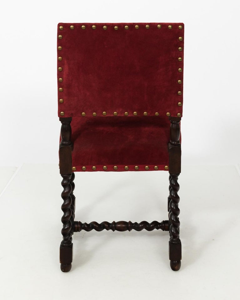 Pair of Jacobean Upholstered Side Chairs at 1stDibs