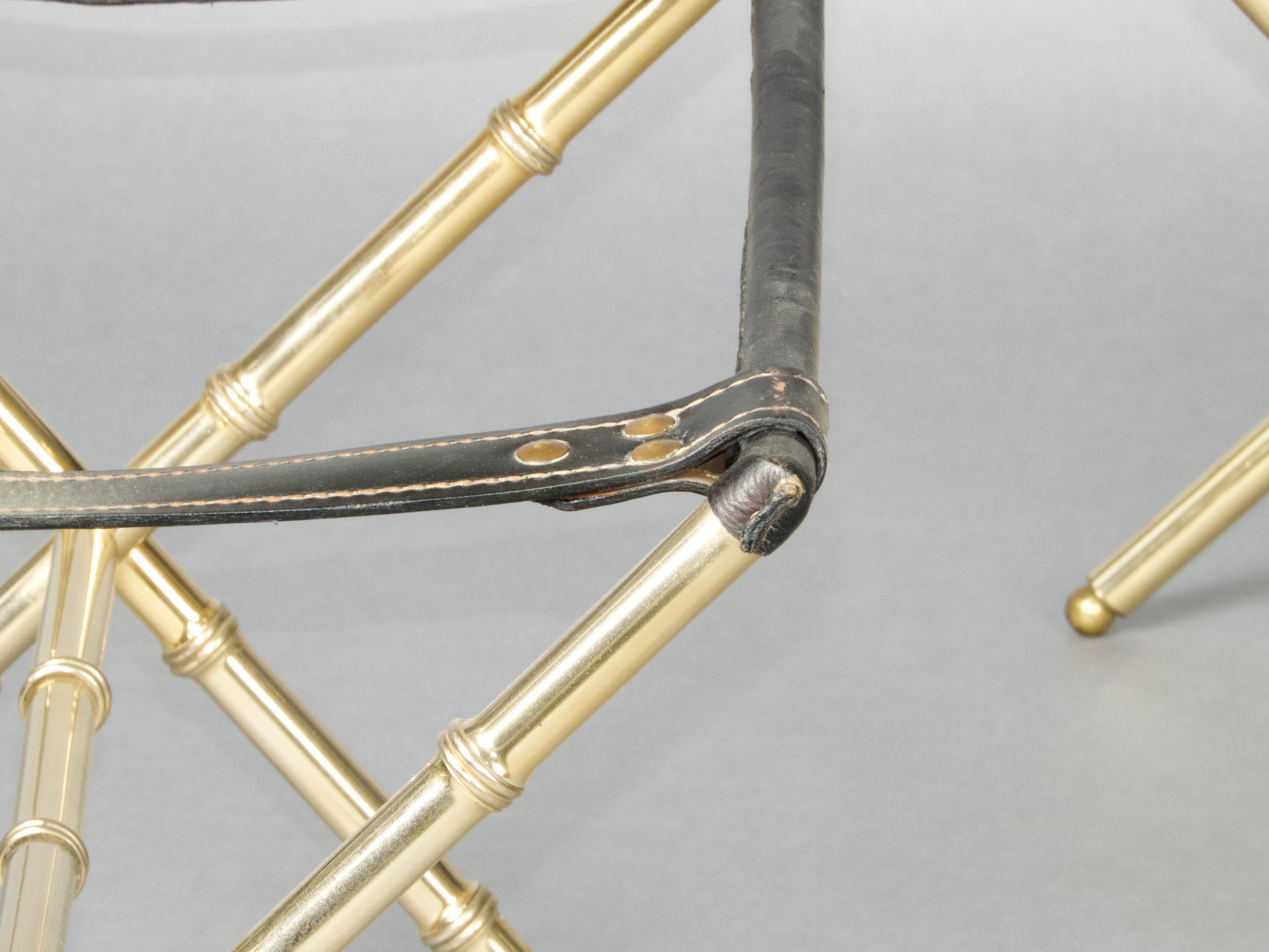 Pair of Jacques Adnet luggage racks 7