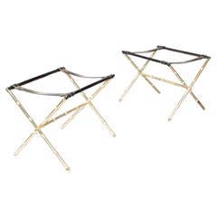Pair of Jacques Adnet luggage racks