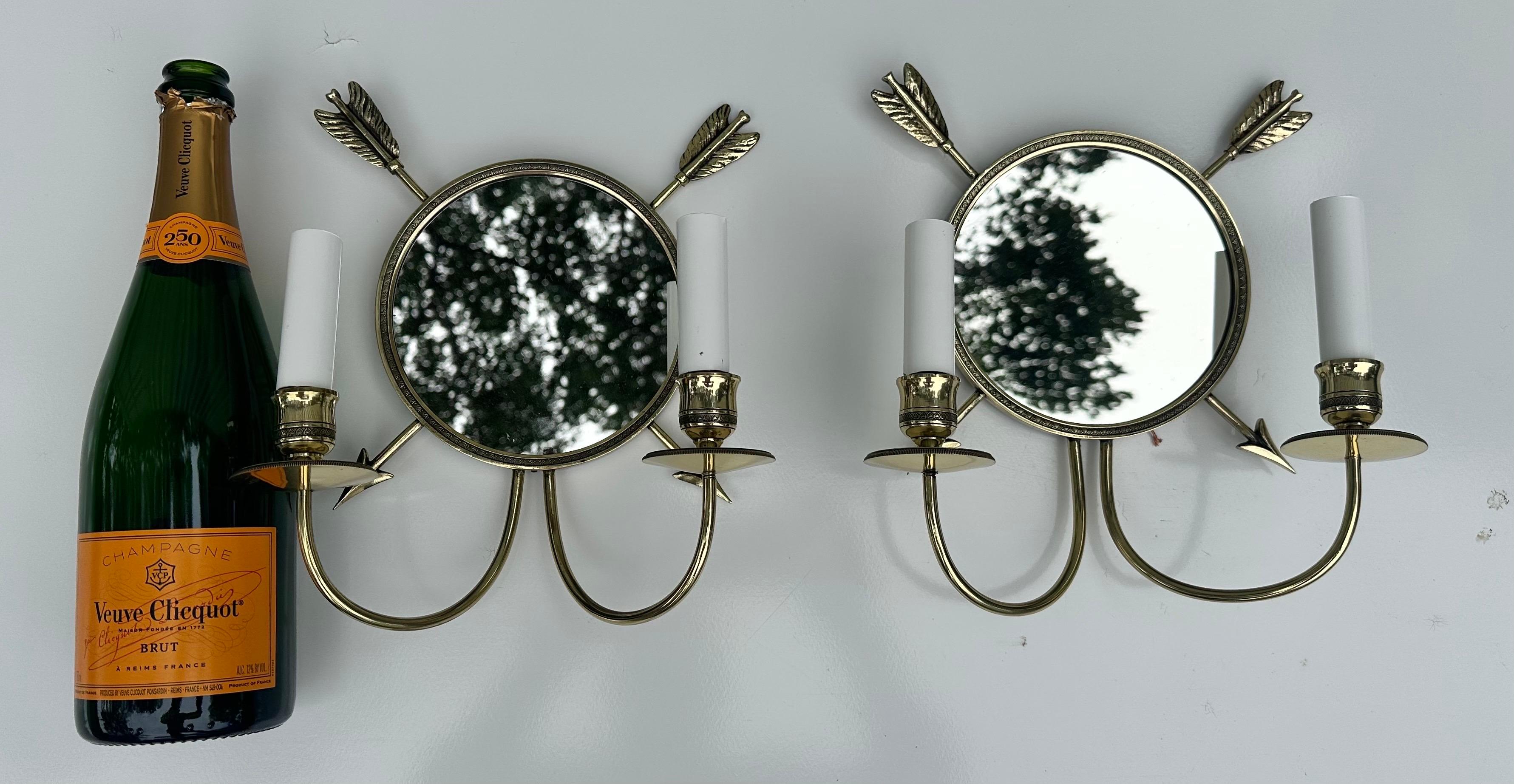 Coppia di lampade francesi in stile Jacques Adnet in vendita 8