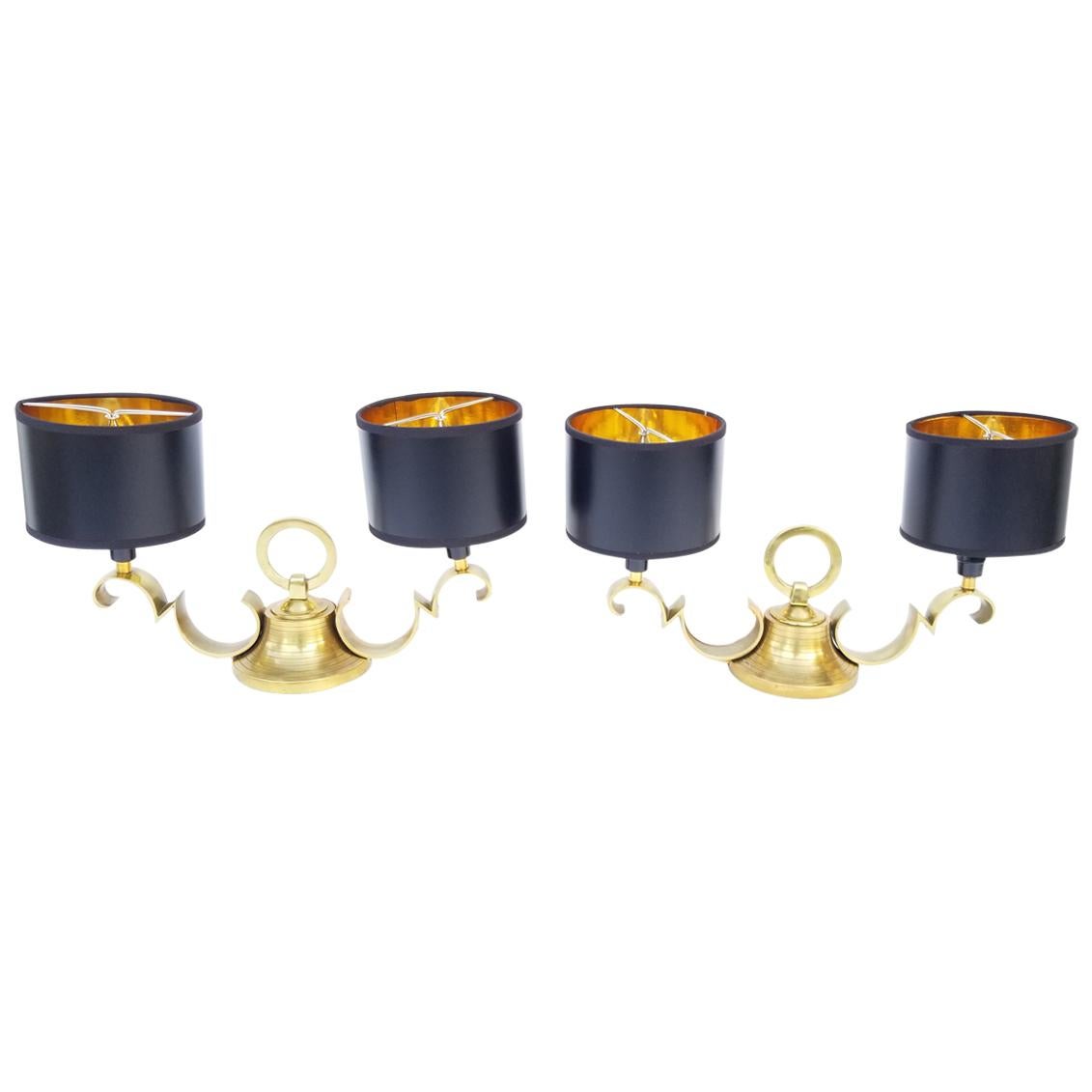 Paire de lampes de table de style Jacques Adnet en vente