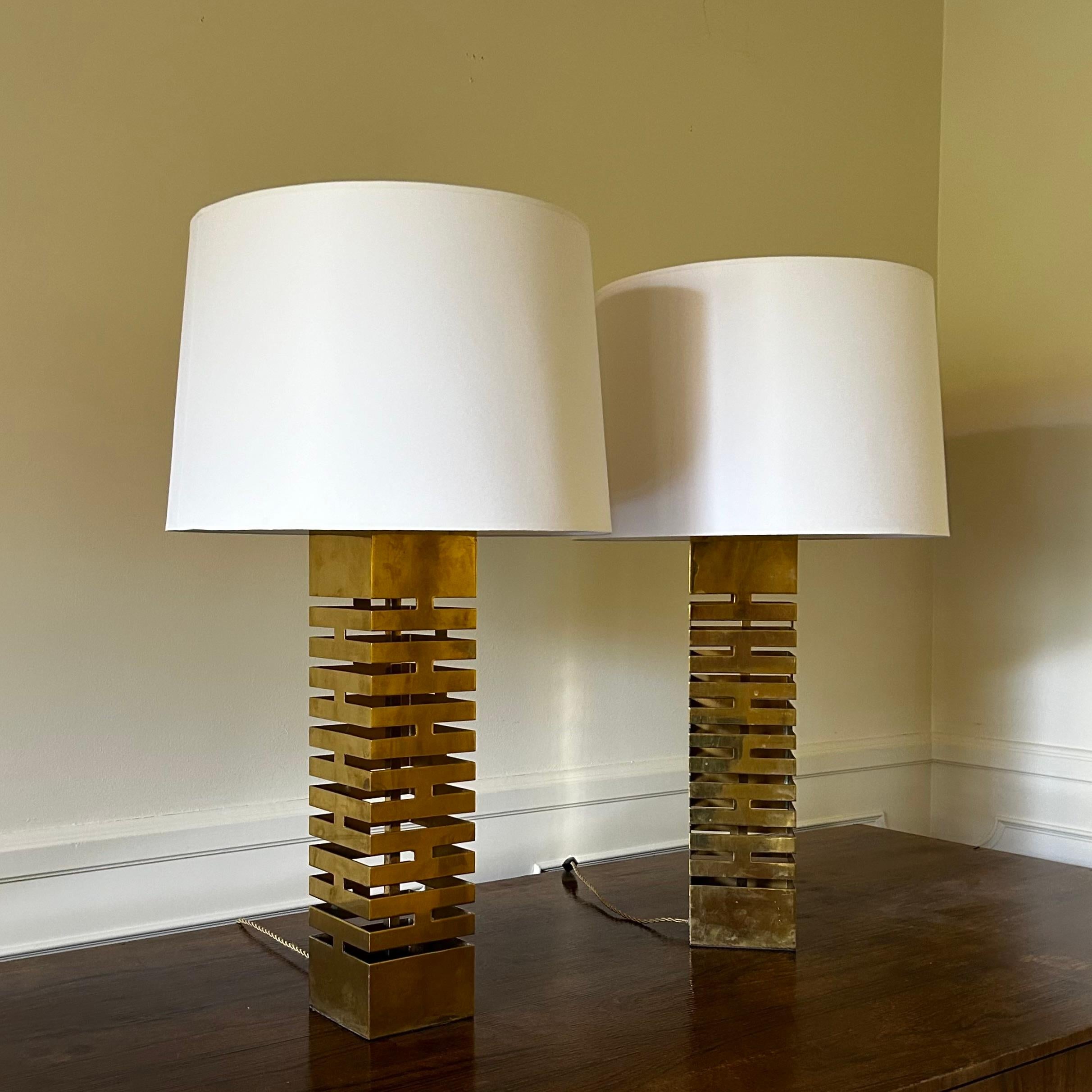 Français Paire de lampes de table Jacques Charpentier circa 1970 en vente