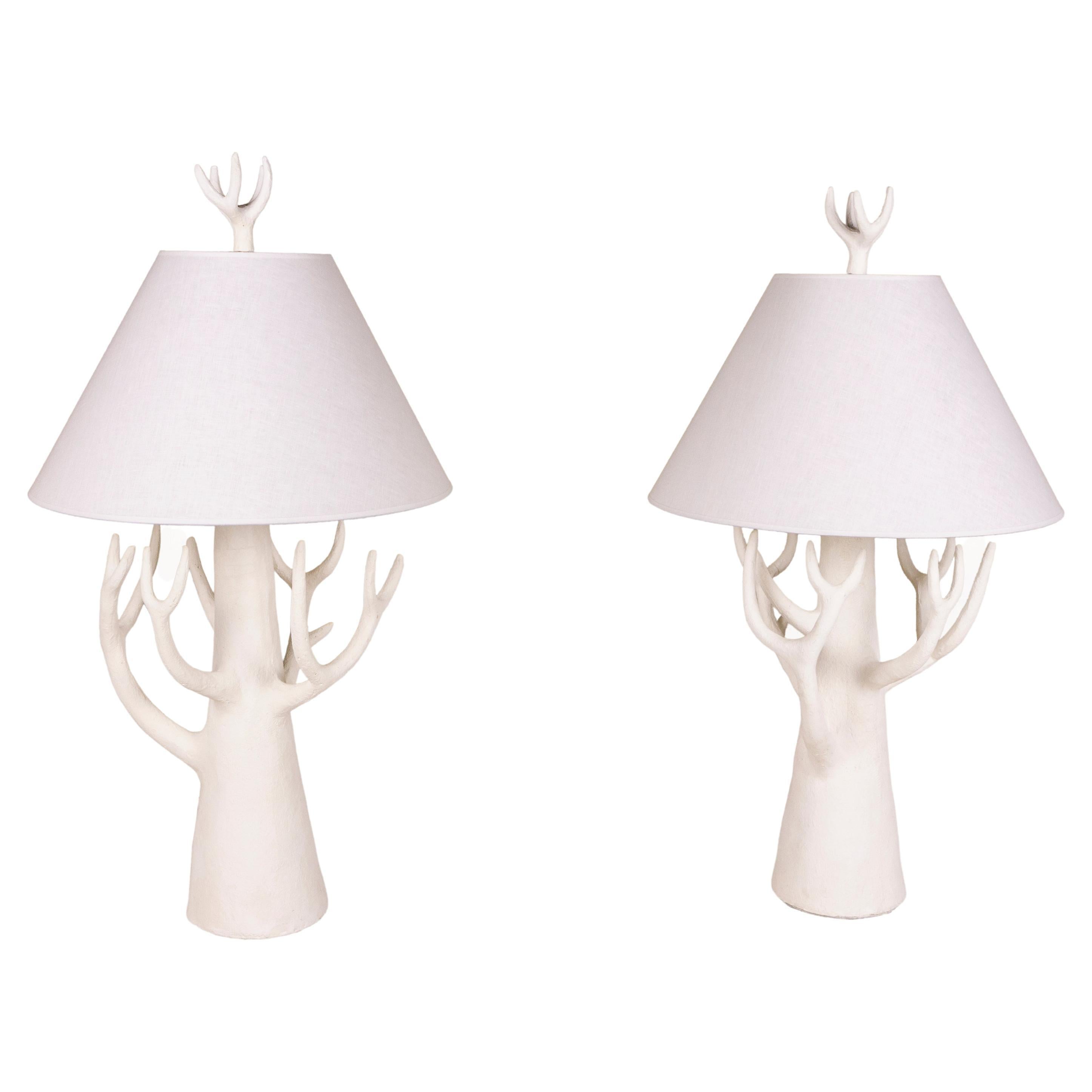 Pair of Jacques Darbaud Table Lamps, circa 2020, France For Sale