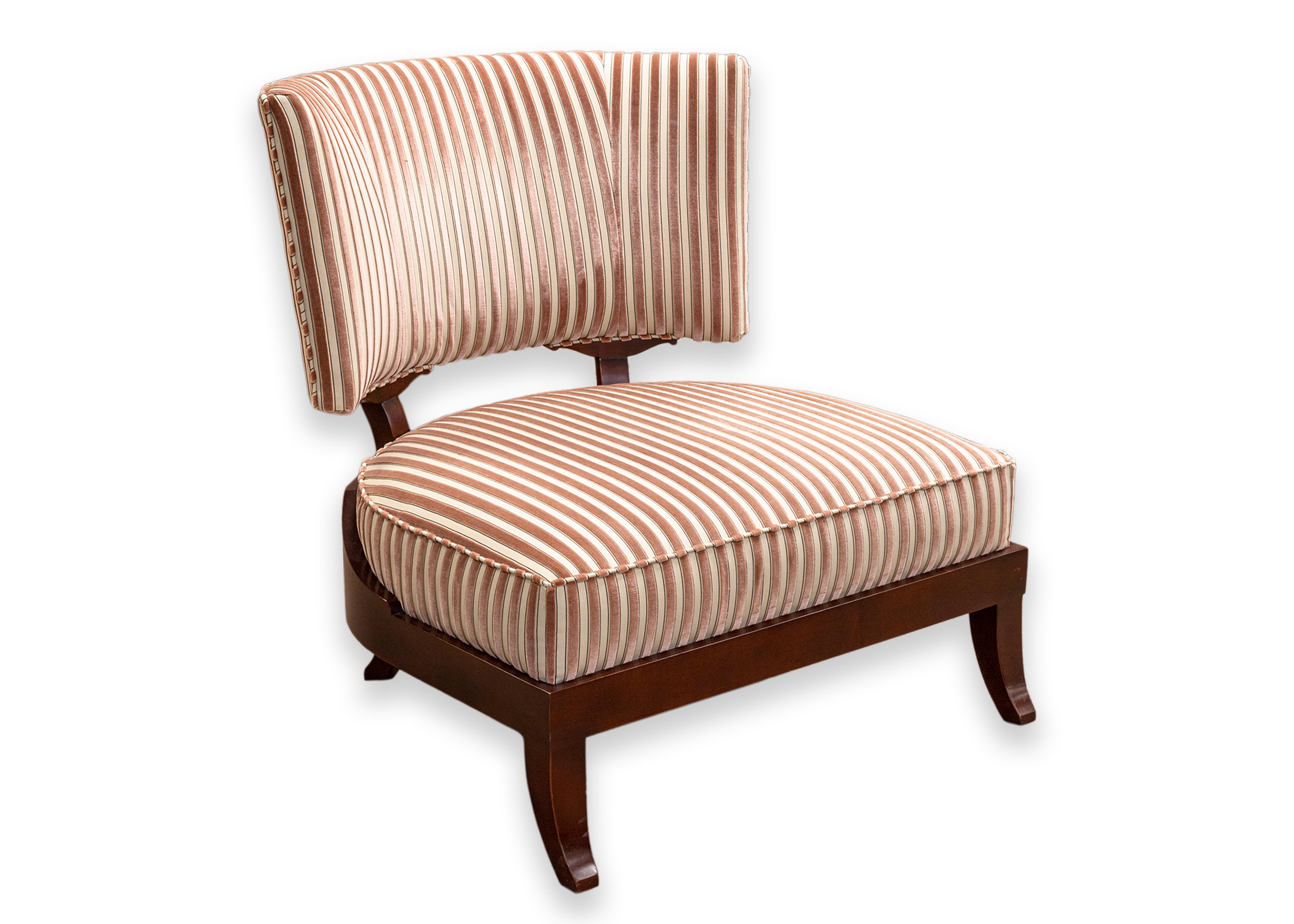 Victorian Pair of Jacques Garcia for Baker Furniture Victoire Side Accent Lounge Chairs