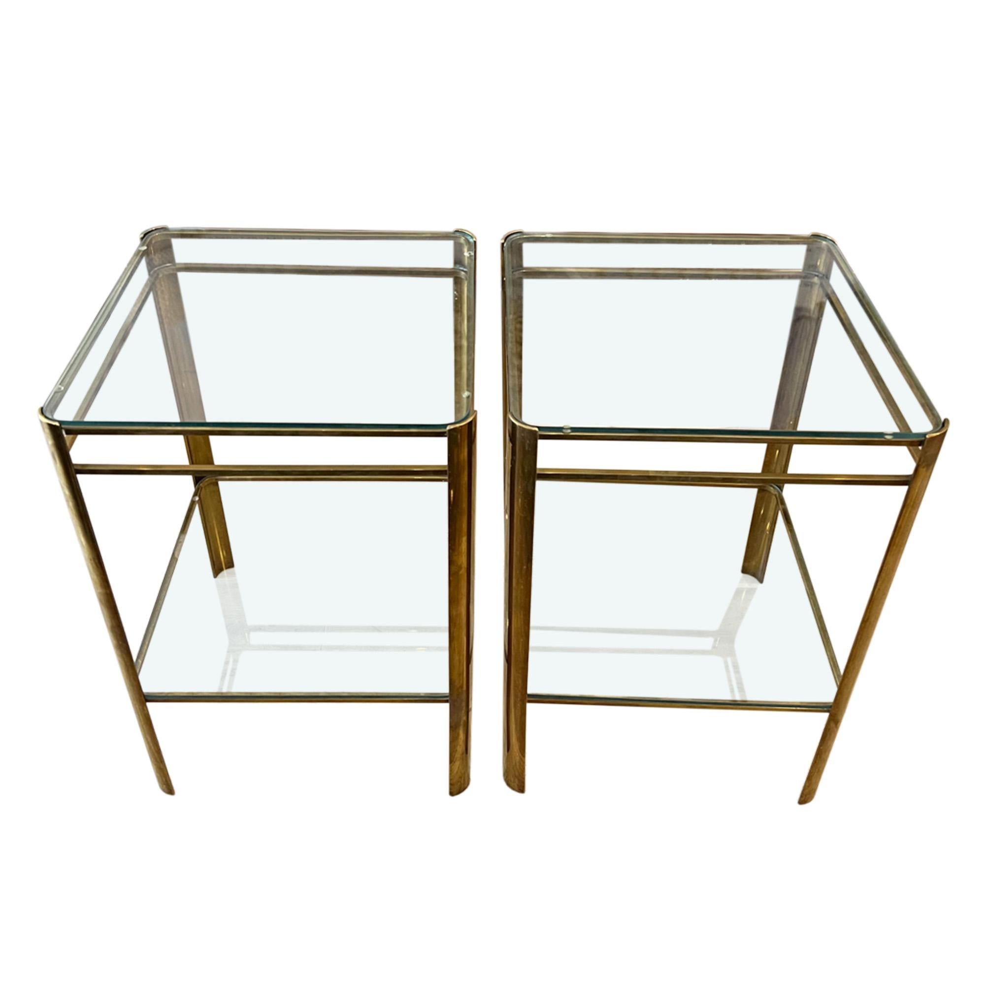 This is a really stylish pair of mid century side tables, designed by Jacques Quinet in Paris in the 1960s. Both signed and stamped. 

It's unusual to find a pair of this size.

Jacques Quinet was one of the most successful designers of the mid