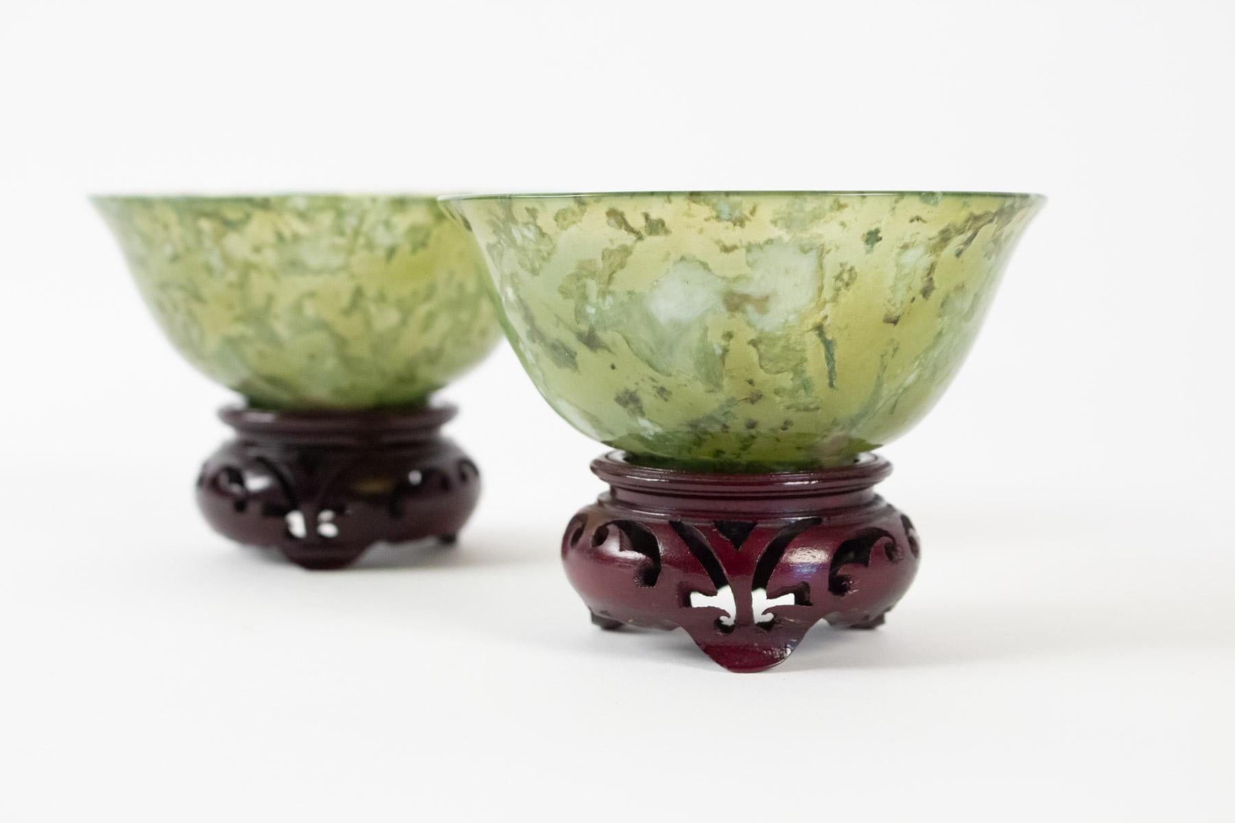 Other Pair of Bowenite Cups, Asian Art, Antiquity, Mid 20th Century, China