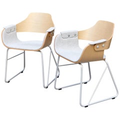 Pair of Jaime Hayon Upholstered Wood Chair Showtime by BD Barcelona ENVIOS