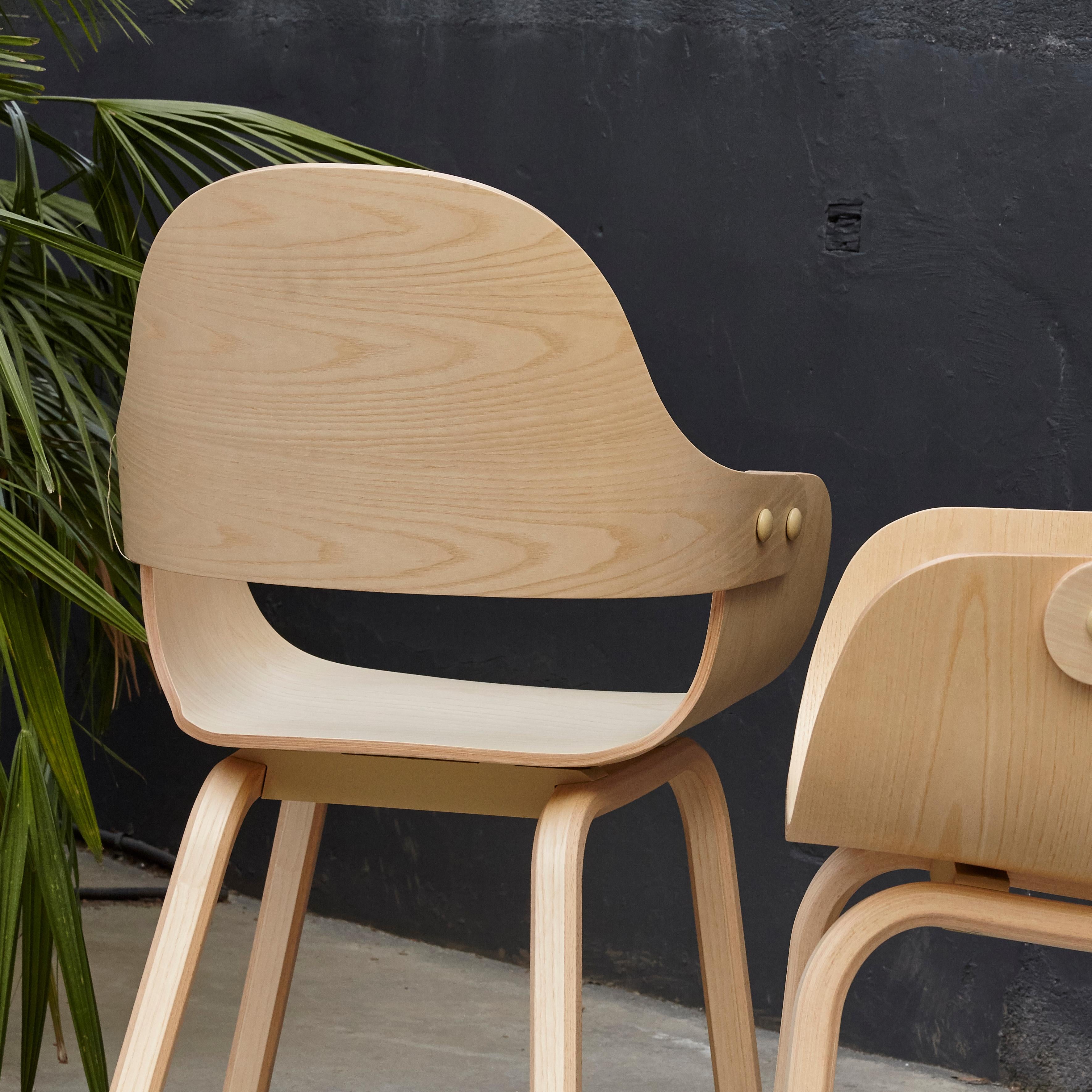 Plywood Pair of Jaime Hayon, Contemporary, Wood Chair Showtime Nude by BD Barcelona