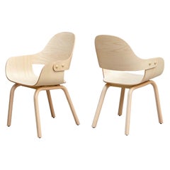 Paire de chaises en bois Jaime Hayon, contemporaines, Nu Showtime de BD Barcelona