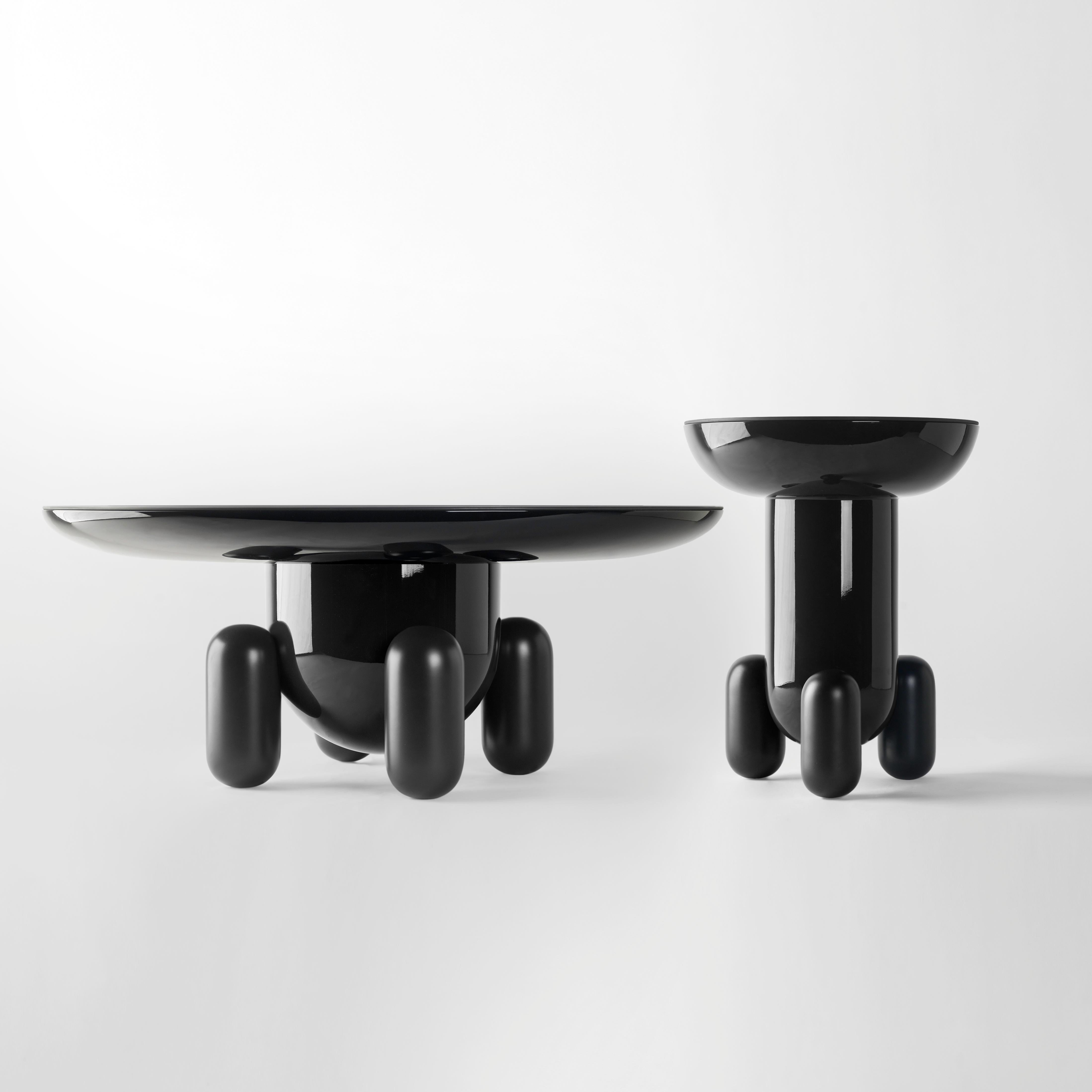 Pair of Jaime Hayon Dark Grey Explorer #03 & #01 Tables by BD Barcelona For Sale 1