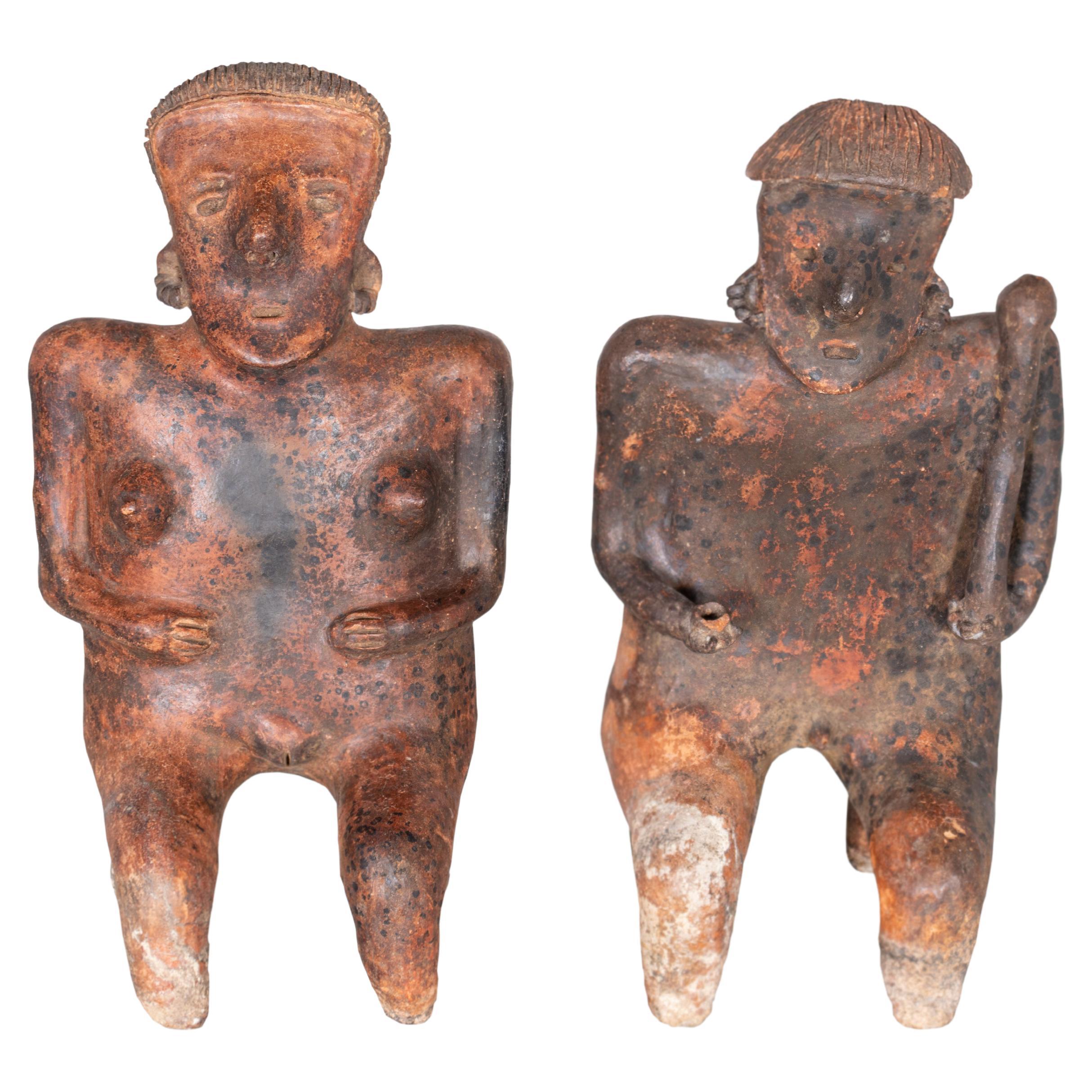 Paar Terrakotta-Grabfiguren aus Jalisco