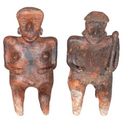 Pair of Jalisco Terra Cotta Tomb Figures