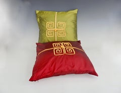 Pair of James Mont Era Hollywood Regency Decorator Pillows