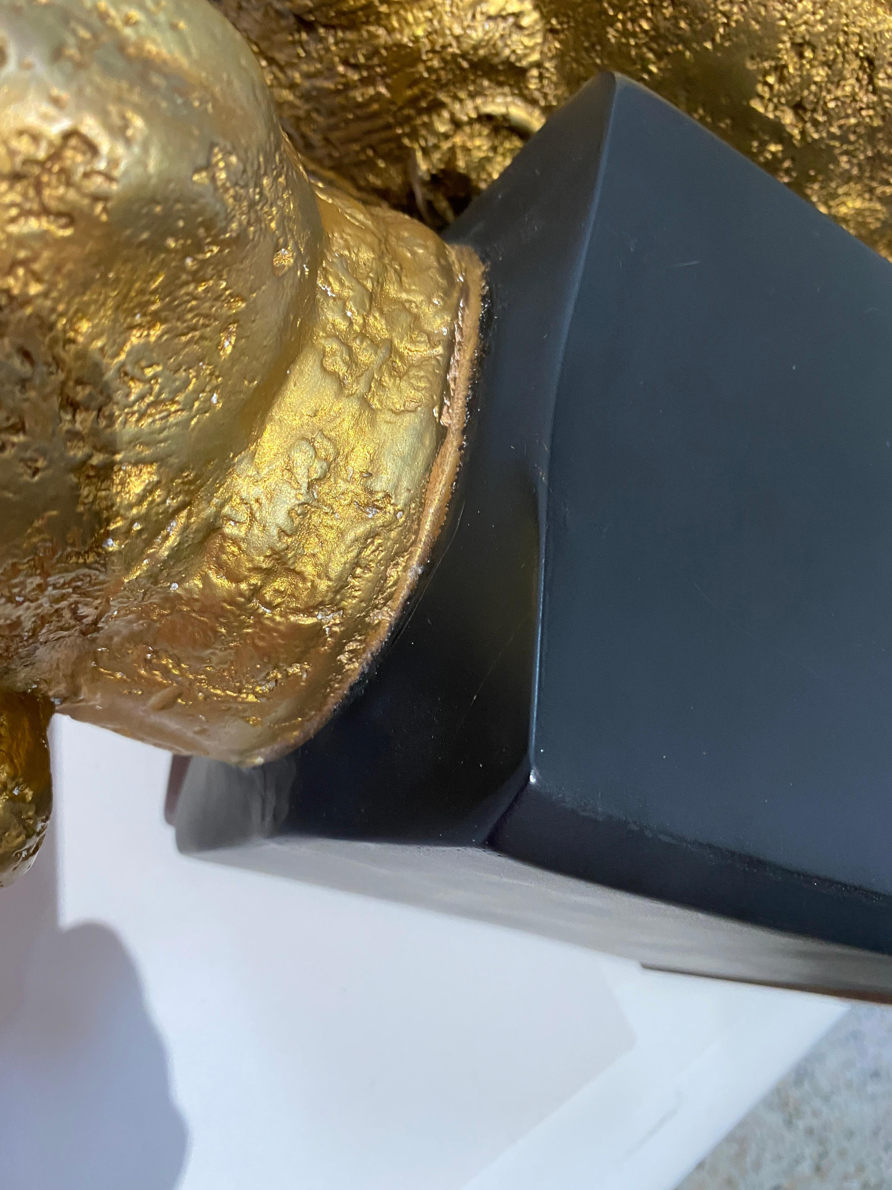 James Mont paire de lampes Bouddha en or pour Stiffel Lighting en vente 2