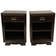 Pair of James Mont Style 1950s Nightstands
