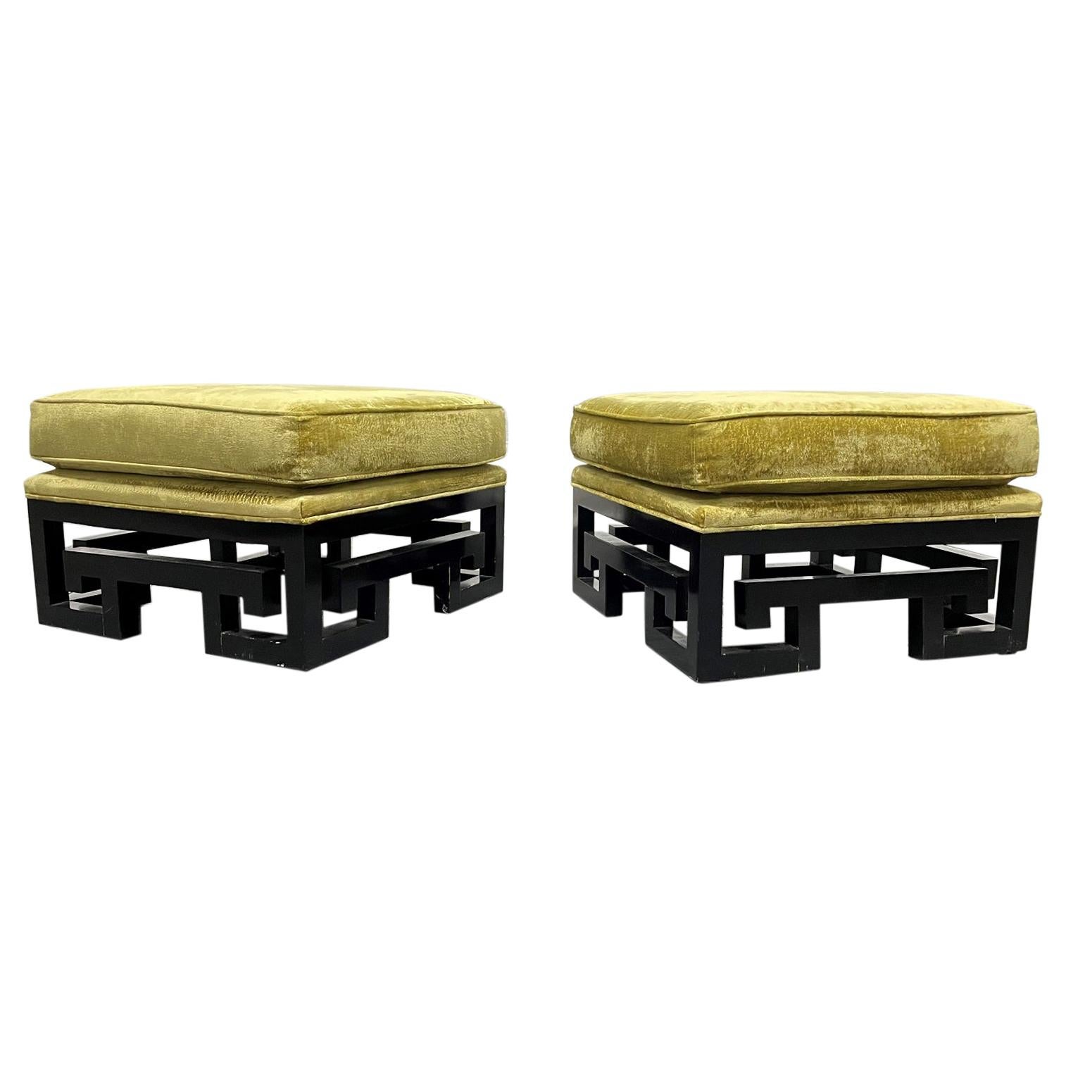 Pair of James Mont Style Asian Inspired Benches