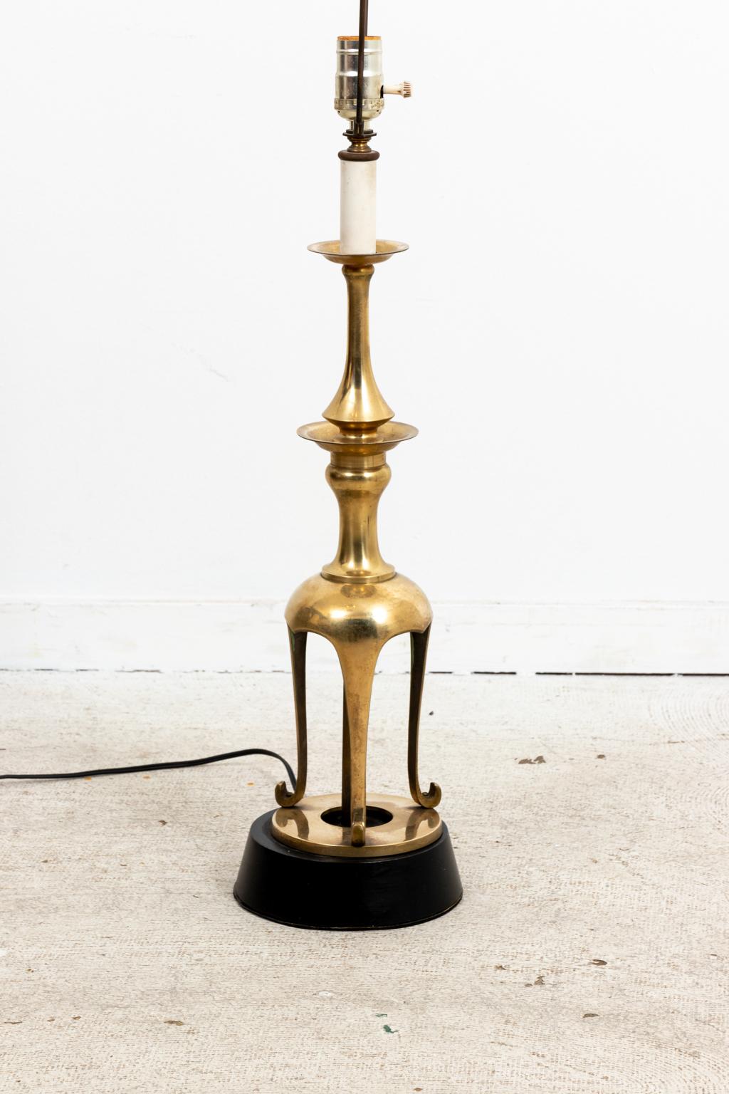 American Pair of James Mont Style Brass Lamps
