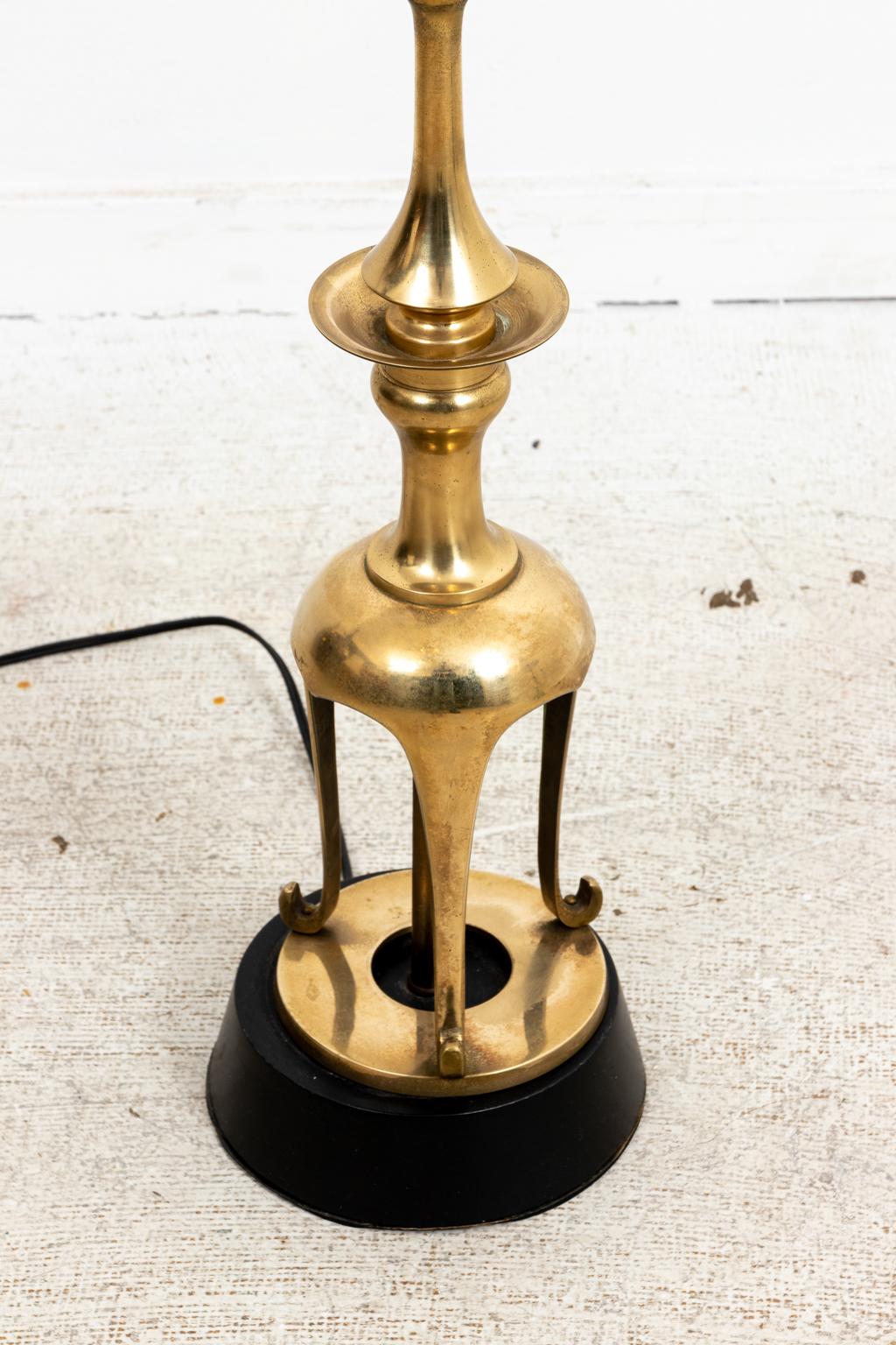 Pair of James Mont Style Brass Lamps In Good Condition In Stamford, CT